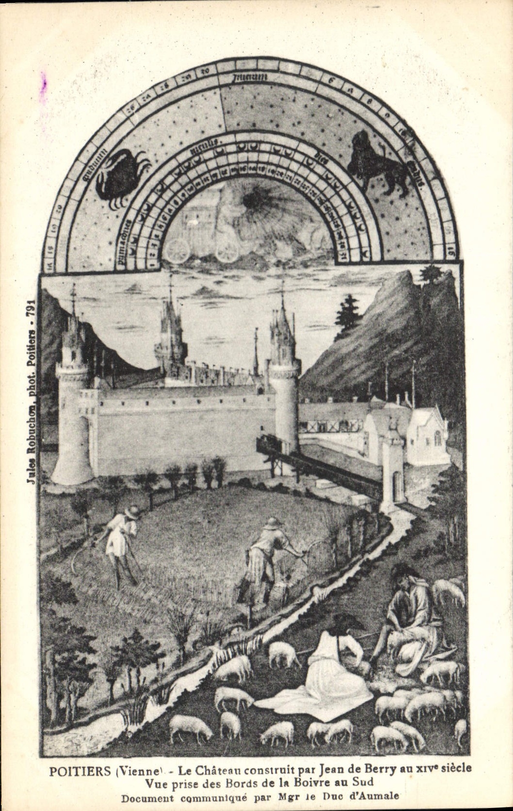 CPA Poitiers Vienne Le Chateau construit par Jean de Berry Vue prise des Bords de la Boivre au Sud 