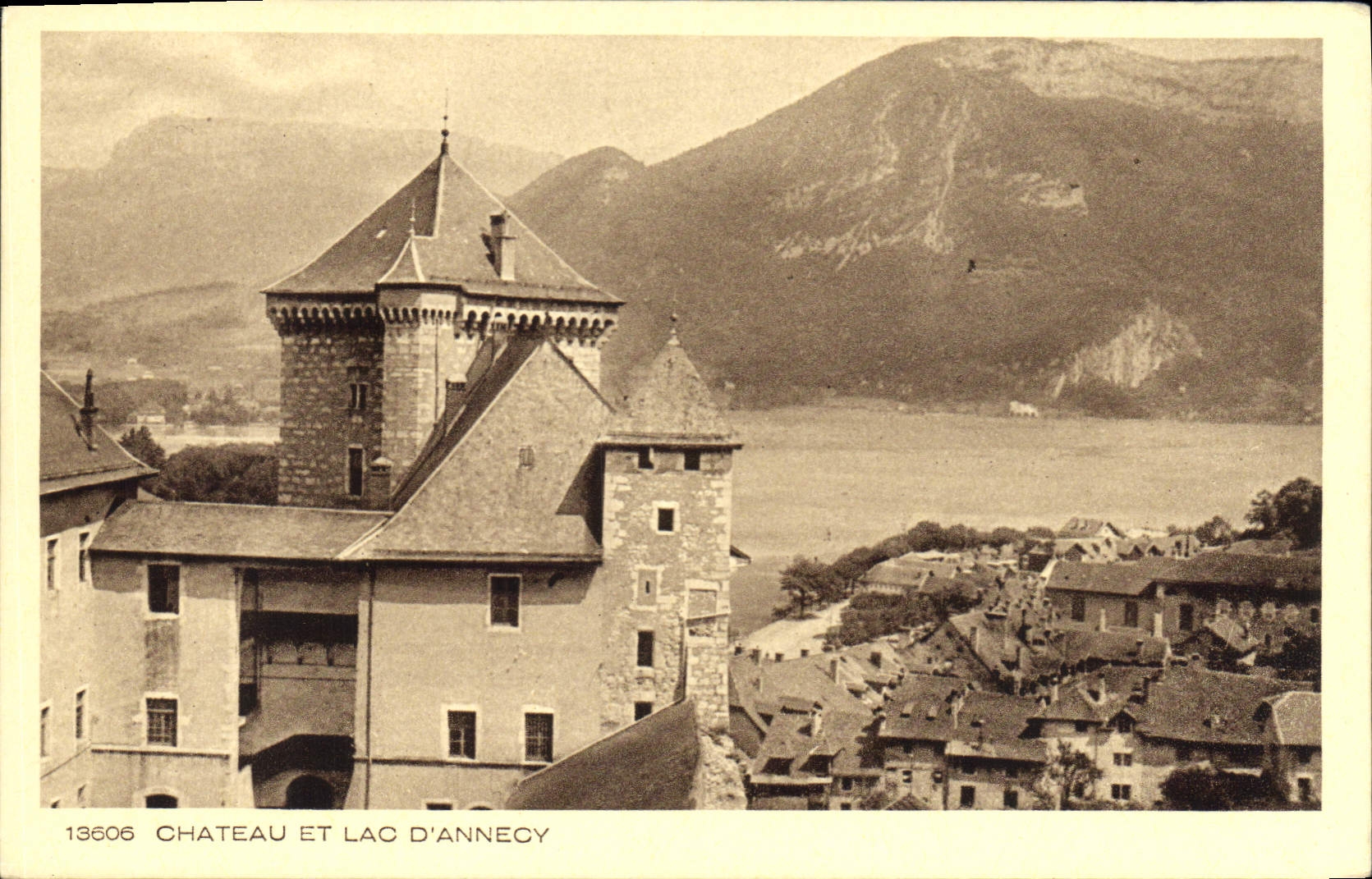 CPA Chateau et Lac d'Annecy 