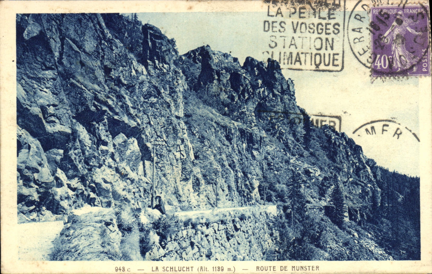 CPA La Schlucht Route de Munster 