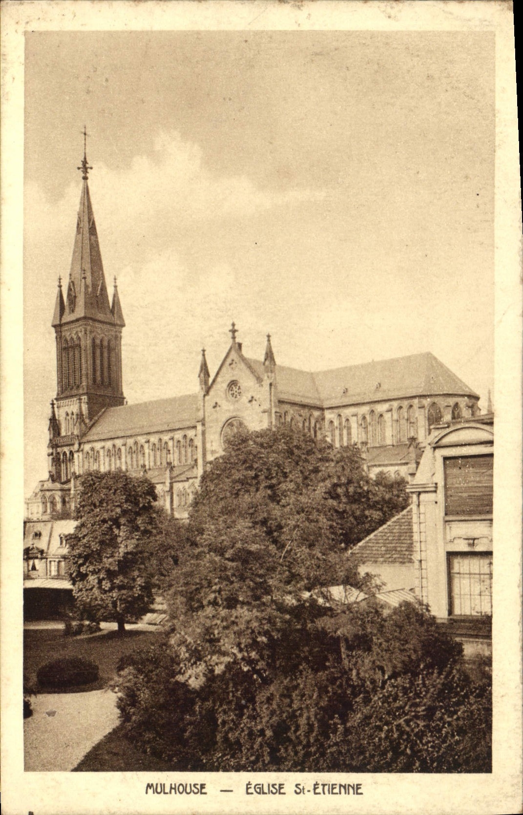 CPA Mulhouse Eglise St Etienne 