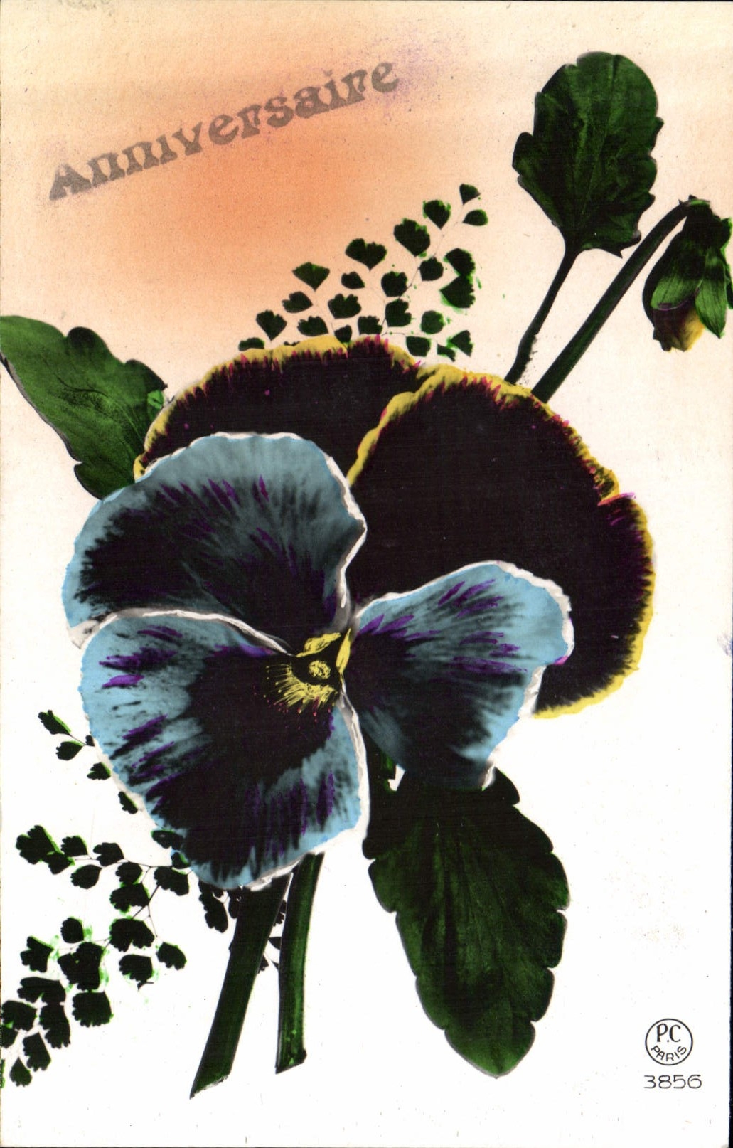 CPA Anniversaire Fleurs