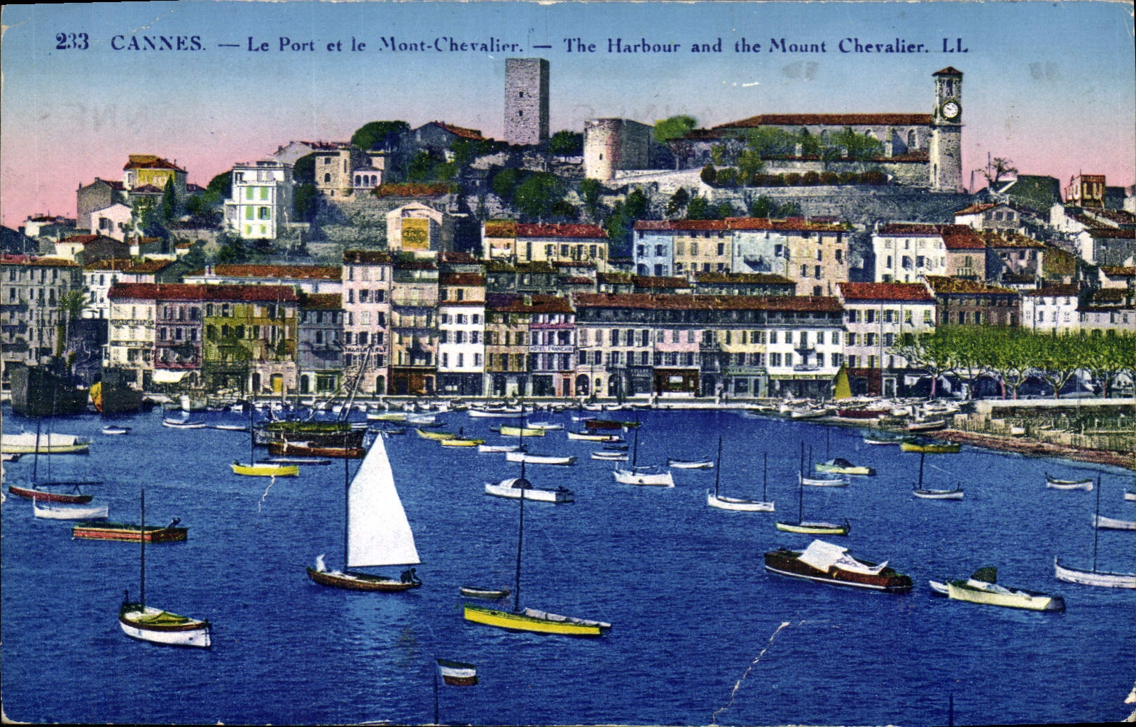 CPA Cannes Le Port et le Mont Chevalier 