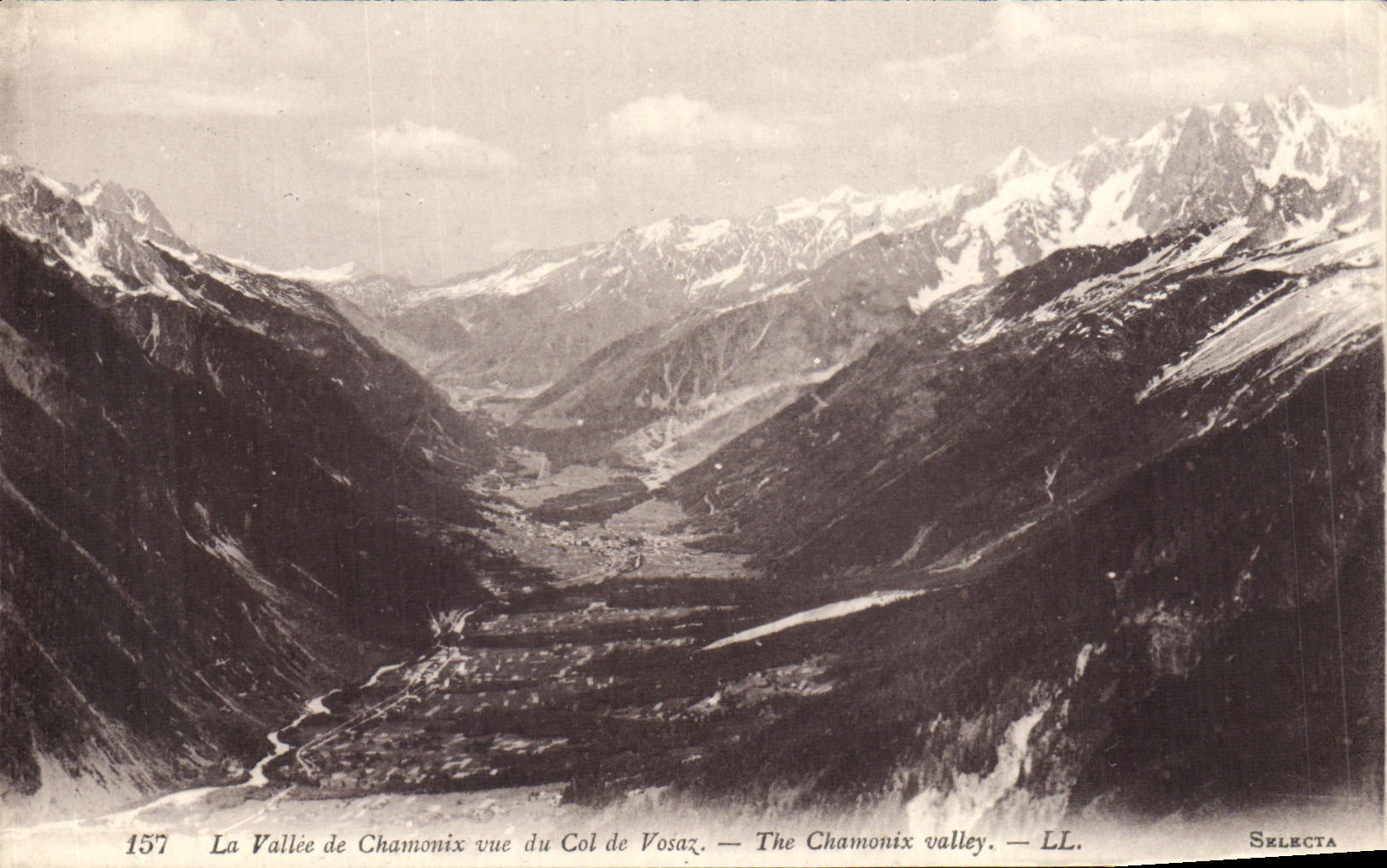 CPA La Vallee de Chamonix vue du Col de Vosaz 