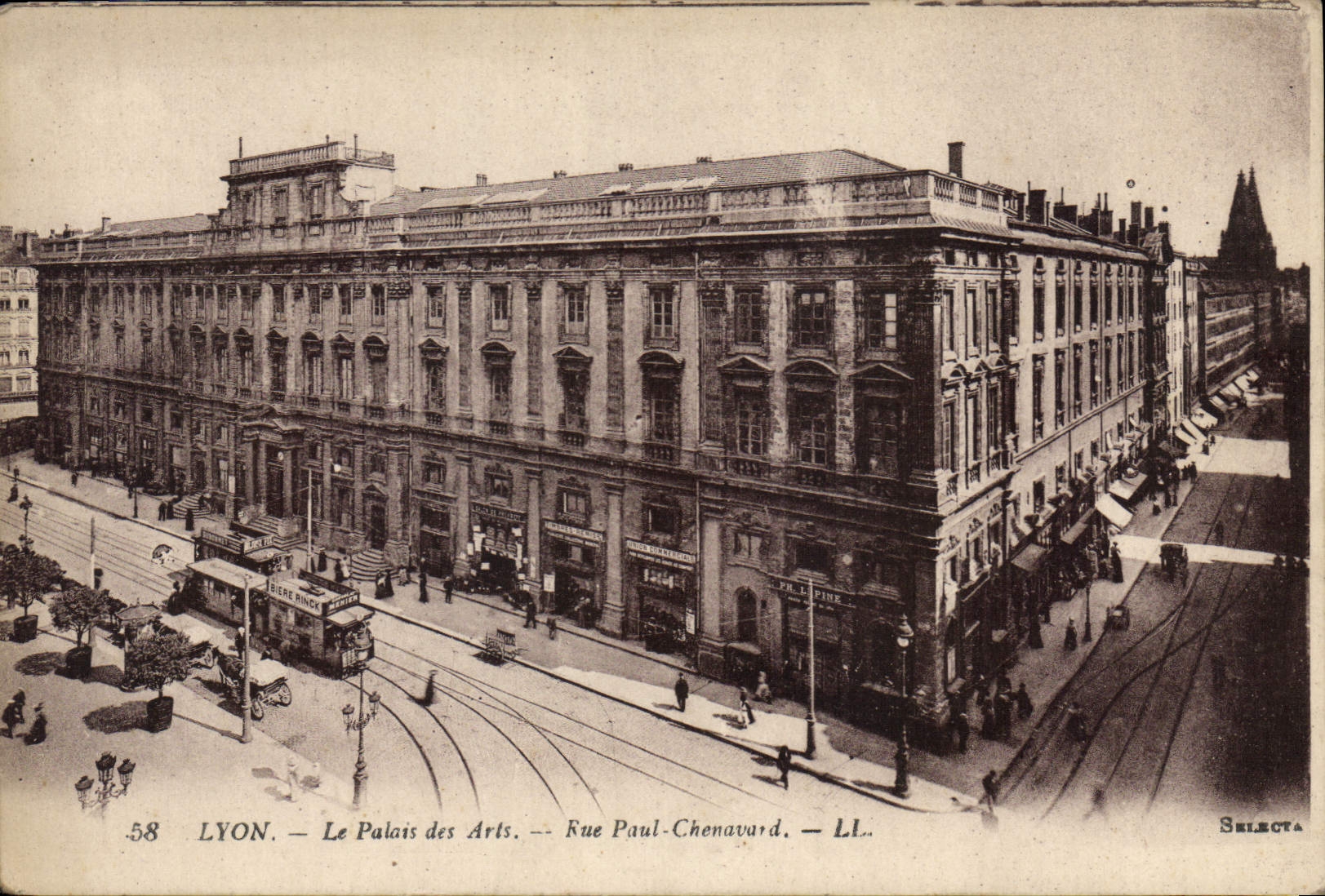 CPA Lyon le Palais des Arts rue Paul Chenavard Tramway