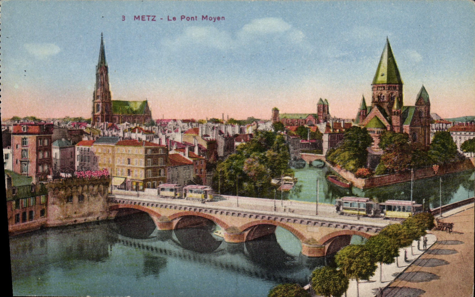 CPA Metz le Pont Moyen 
