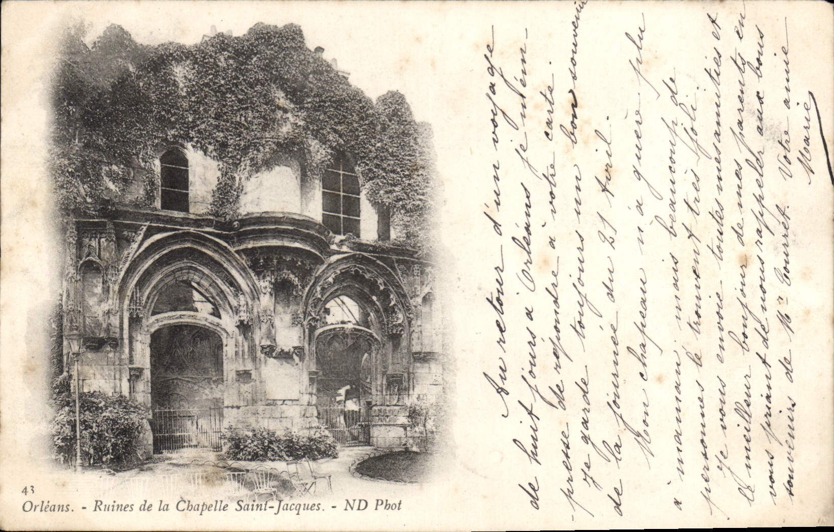 CPA Orleans Ruines de la Chapelle Saint Jacquess 