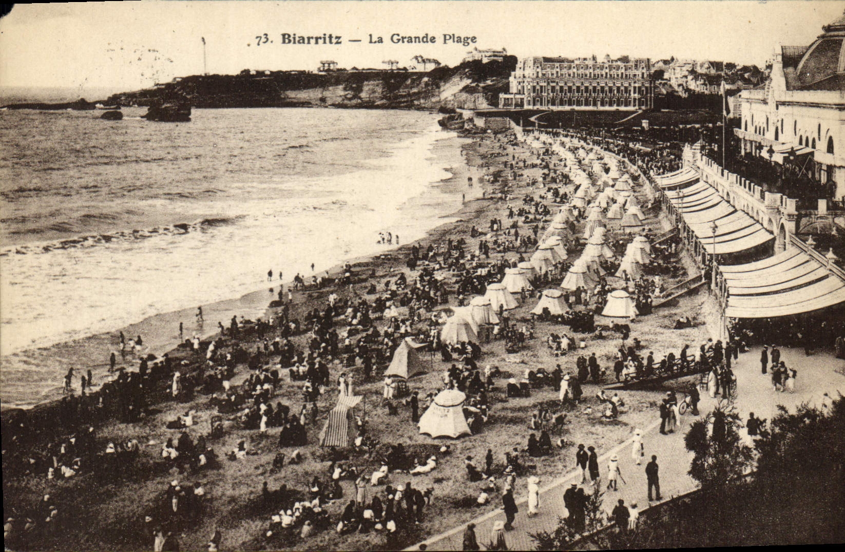 CPA Biarritz la Grande Plage 