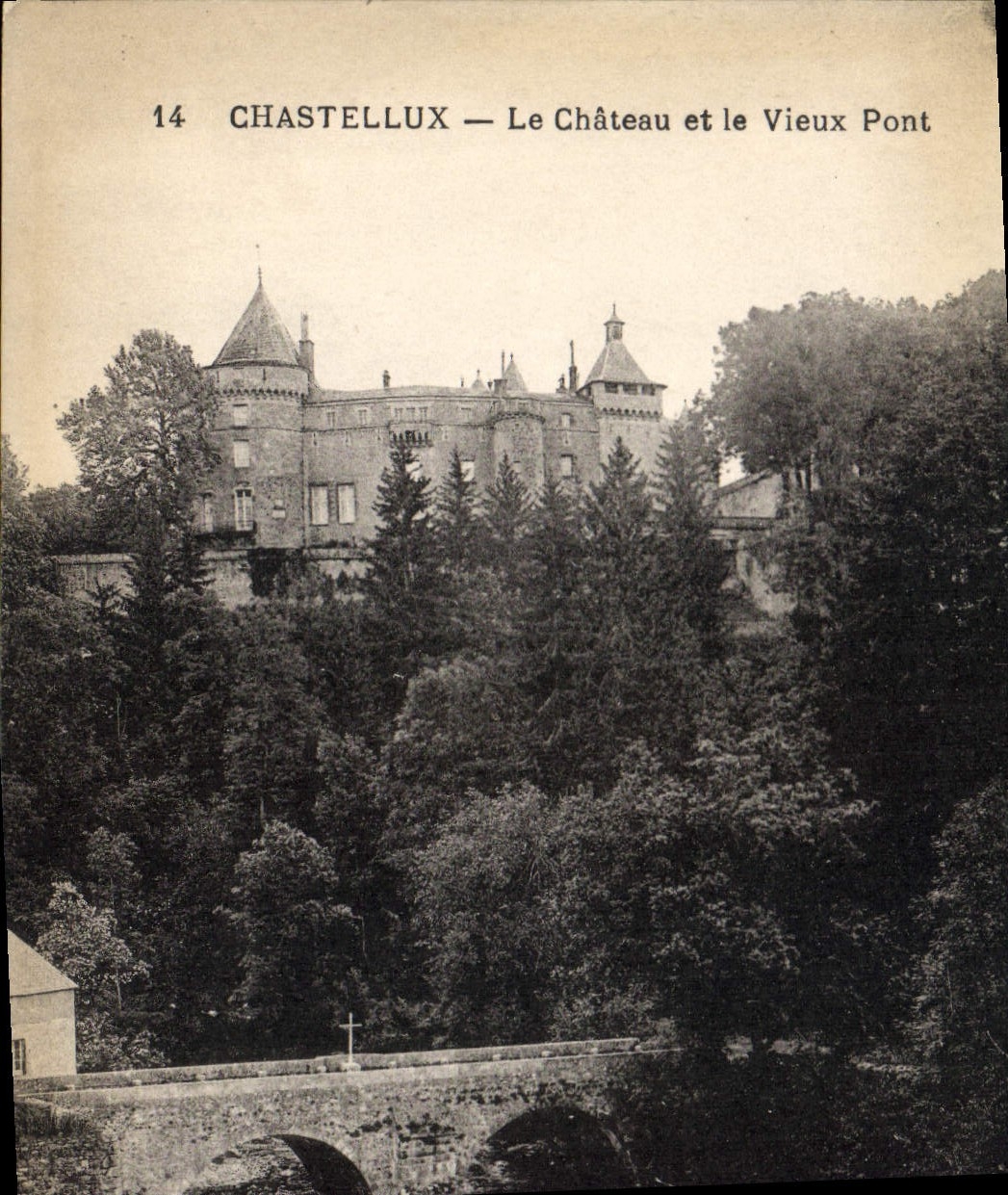 CPA Chastellux le chateau et le vieux Pont 