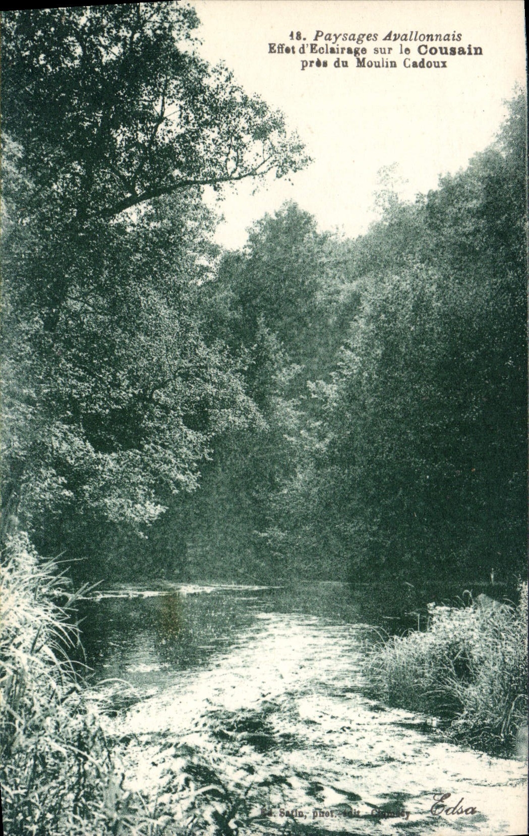 CPA Paysages Avallonnais Effet d'Eclairage sur le Cousain pres du Moulin Cadoux 