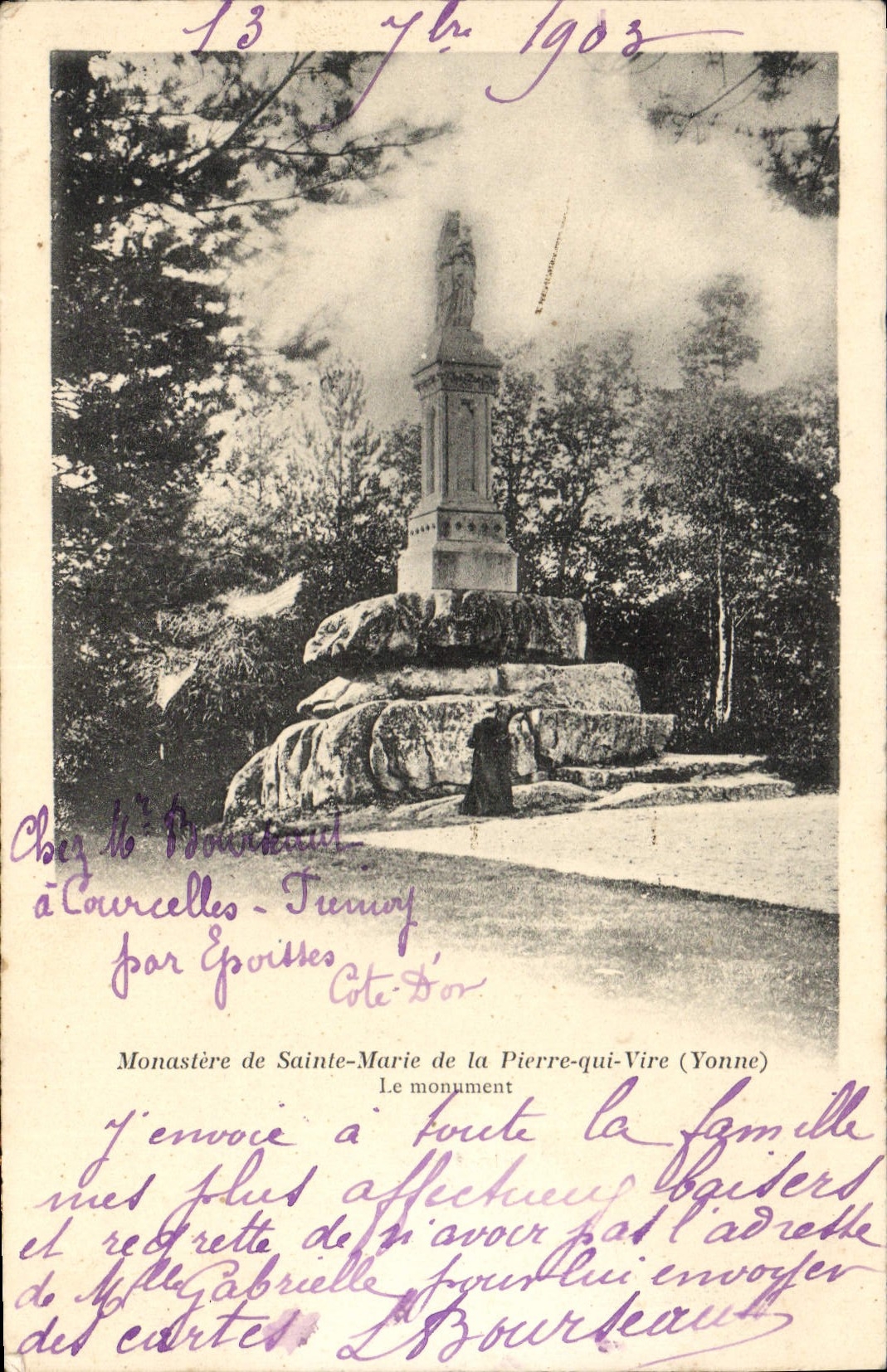 CPA Monastere de Sainte Marie de la Pierre Qui Vire Yonne le Monument