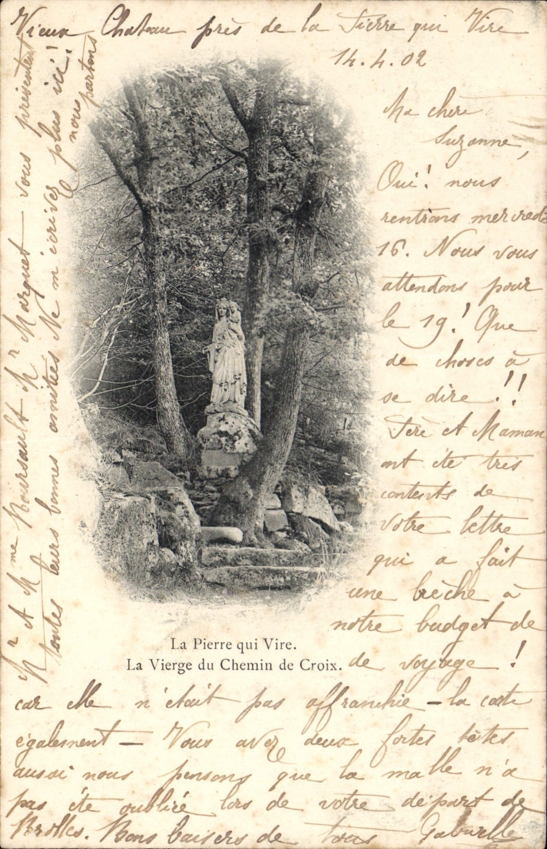 CPA La Pierre Qui Vire la Vierge du chemin de Croix