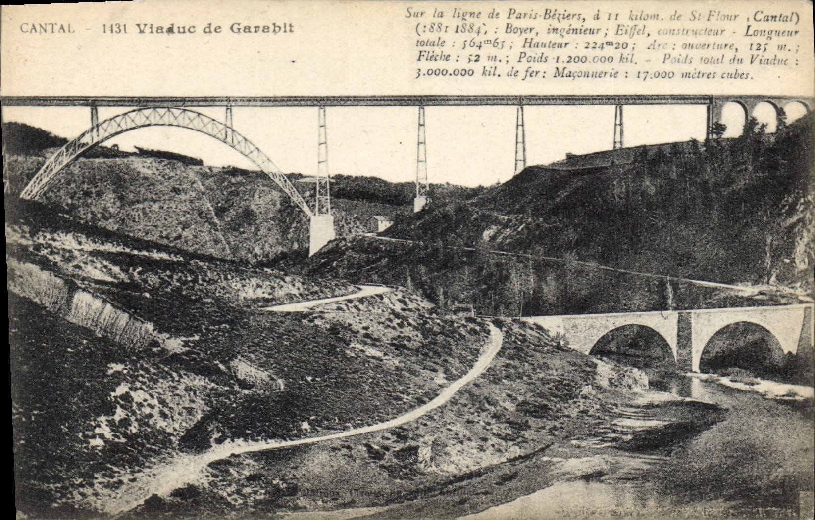 CPA Cantal Viaduc de Carabit 