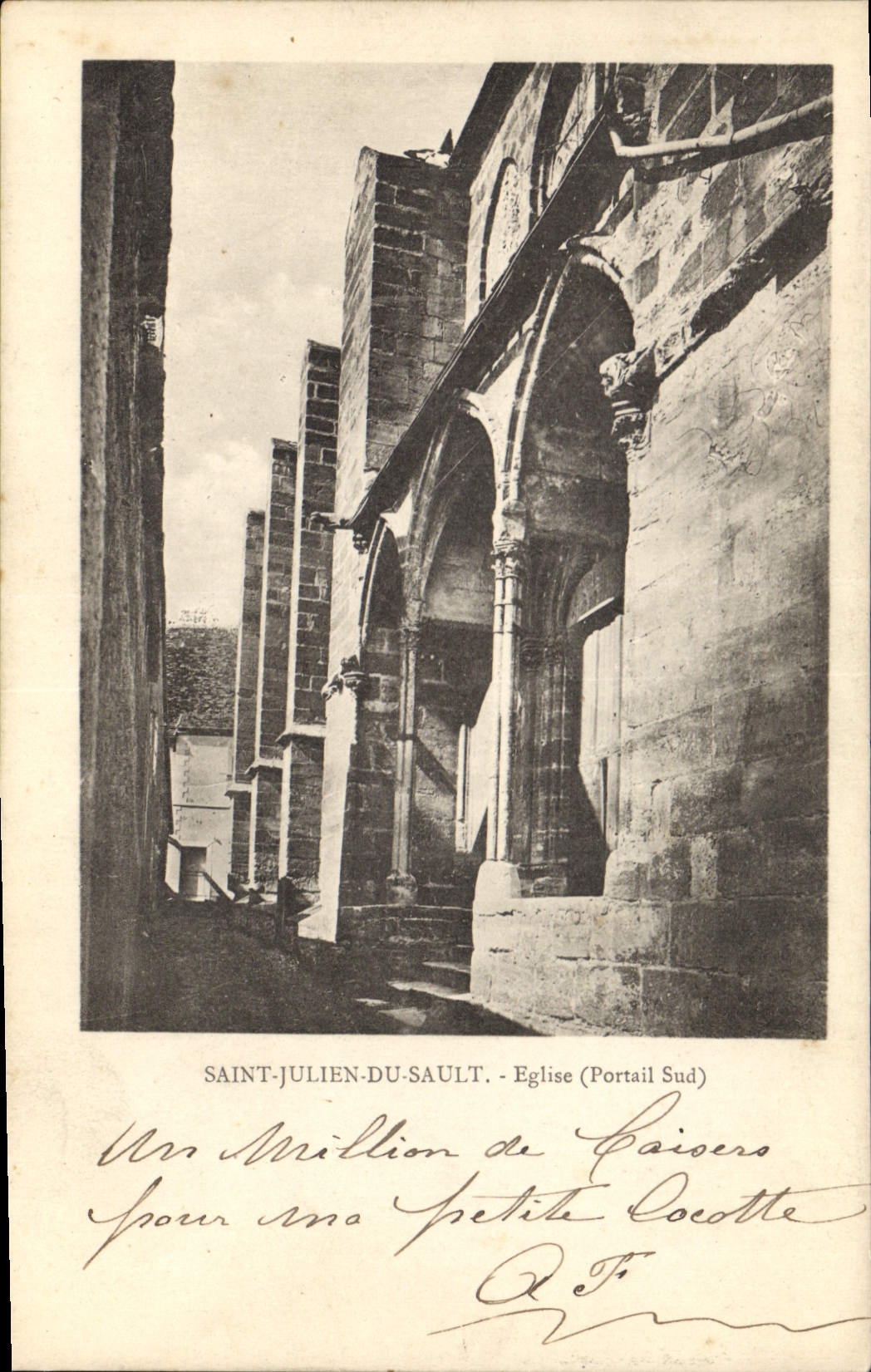 CPA Saint Julien du Sault Eglise Portail Sud