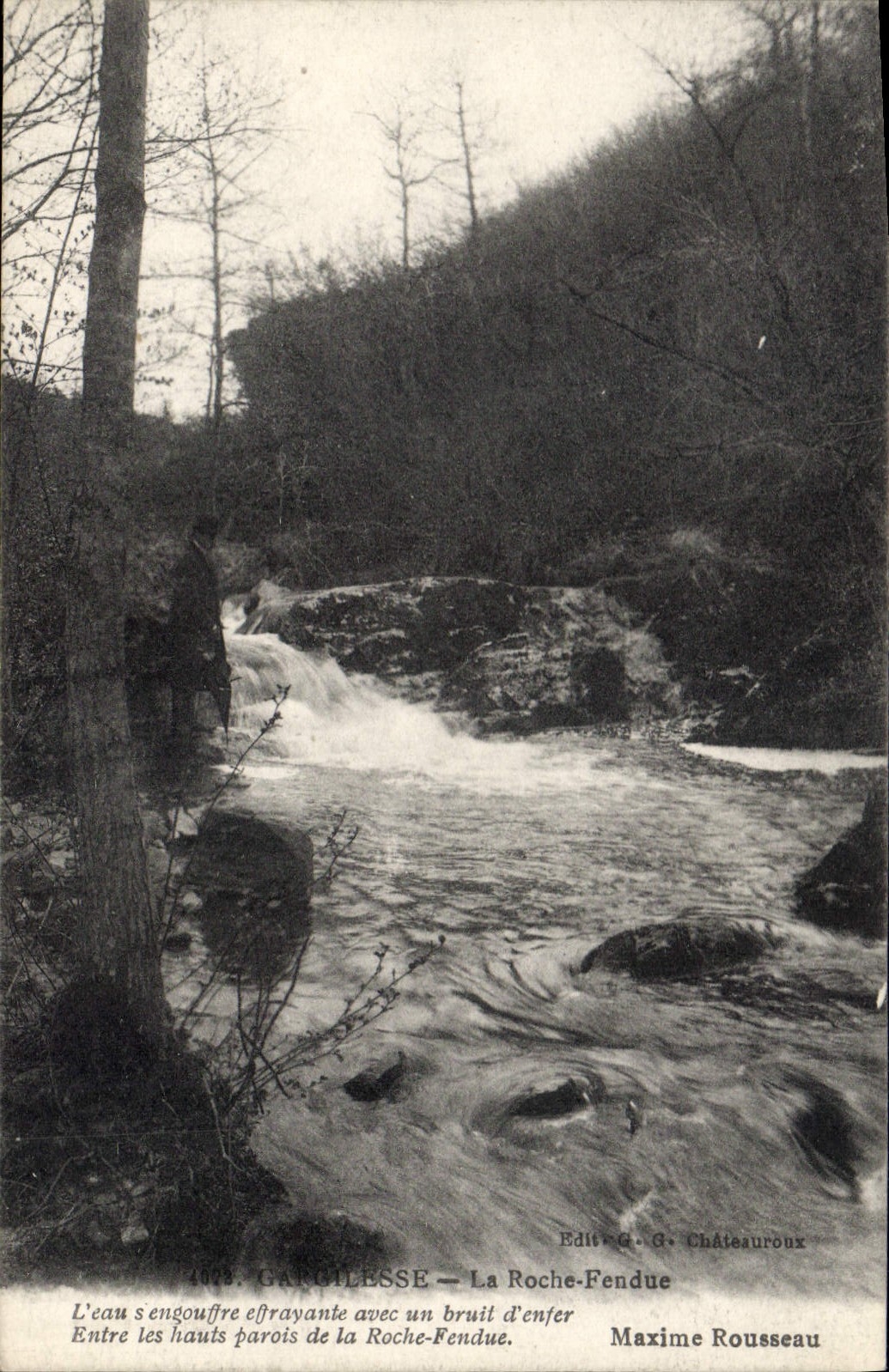 CPA Gargilesse La Roche Fendue 