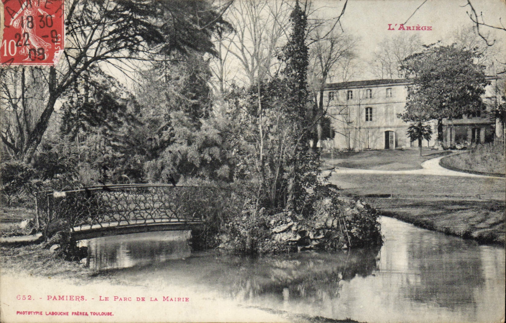 CPA L'Ariege Pamiers le Parc de la Maipie 