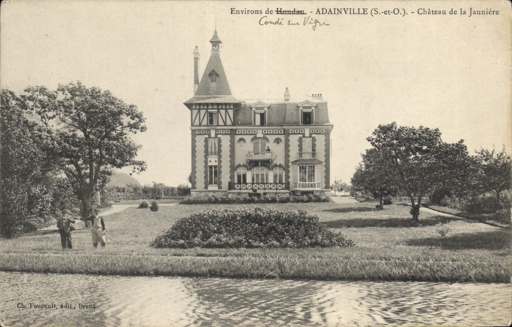 CPA Environs de Houdan Adainville S et O chateau de la Jauniere