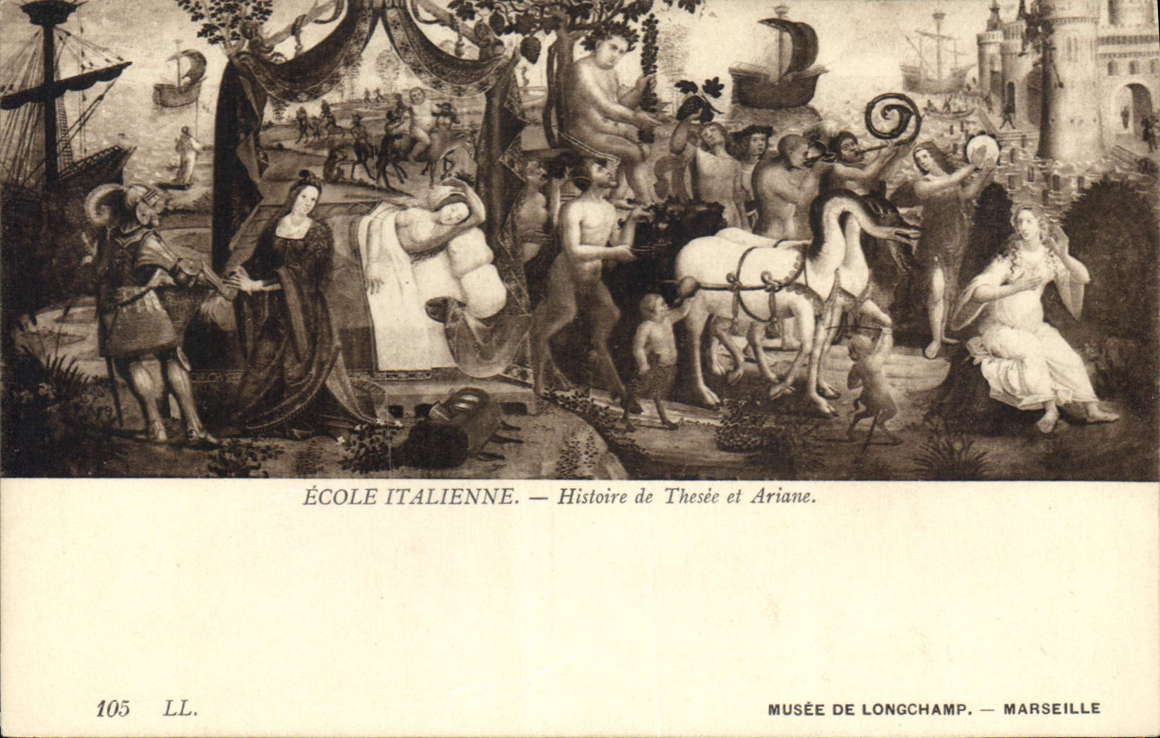 CPA Ecole Italienne Histoire de Thesee et Ariane 