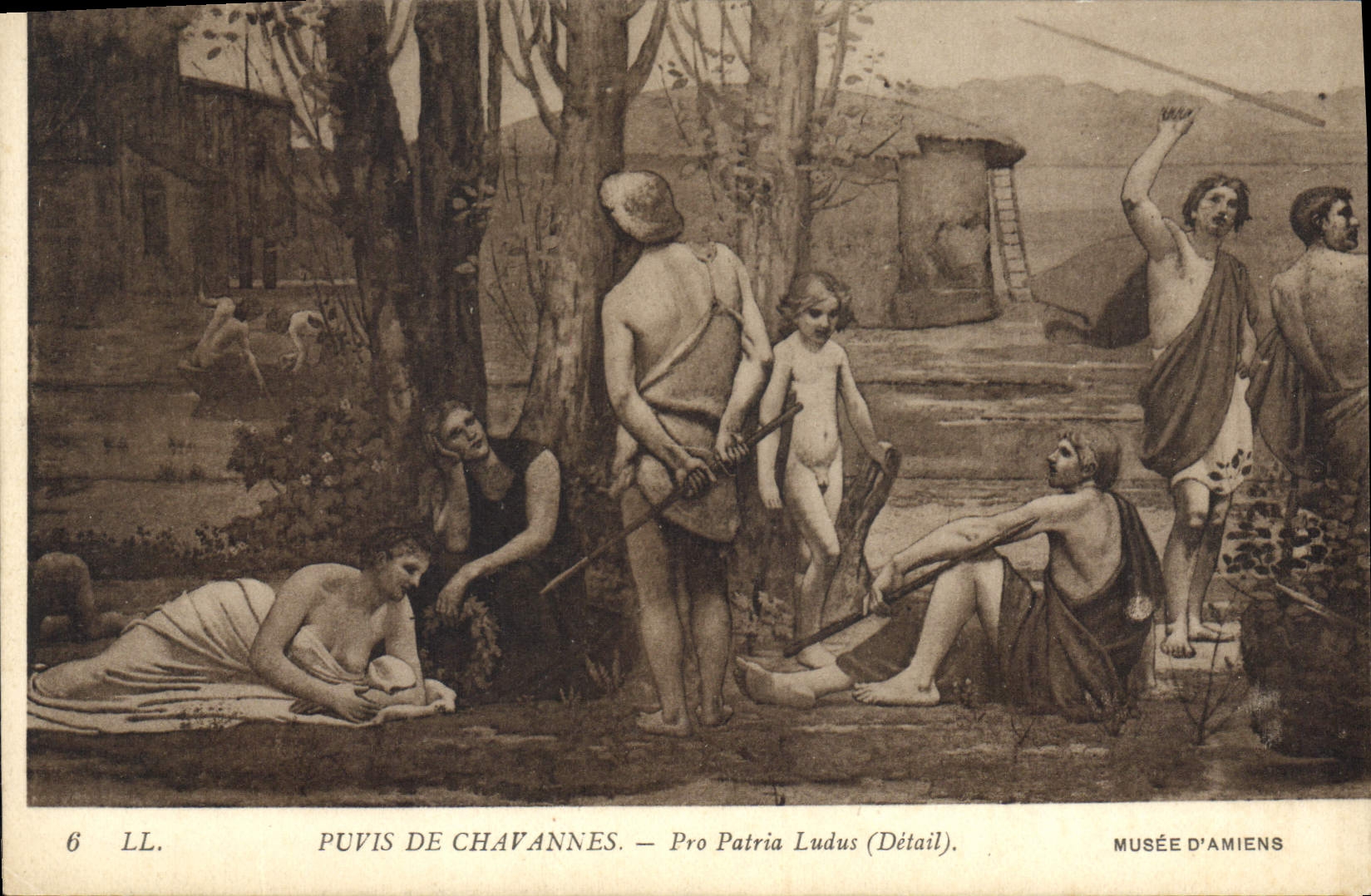 CPA Puvis de Chavannes Pro Patris Ludus Detail 