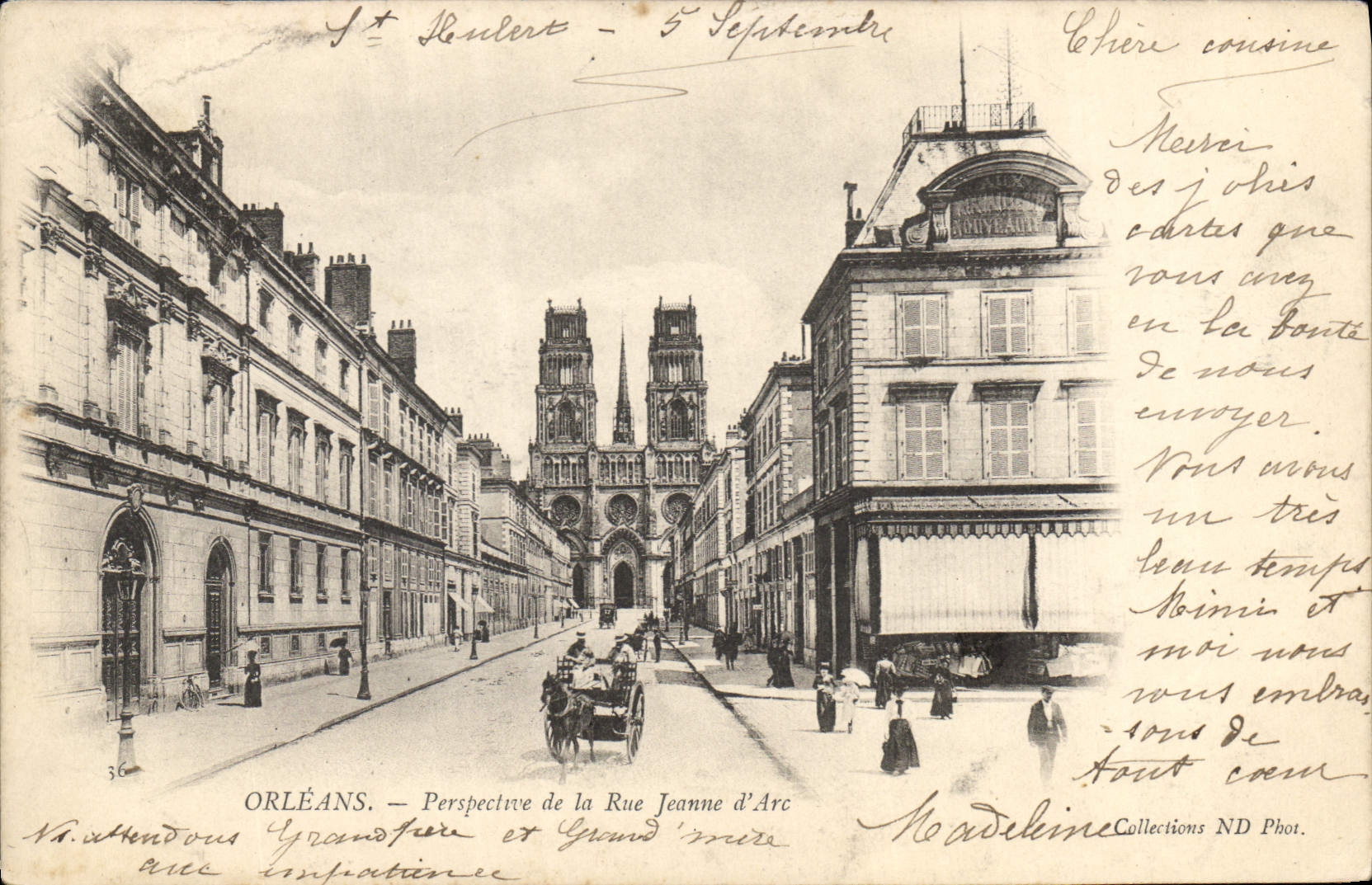 CPA Orleans Perspective de la Rue Jeanne d'Arc 