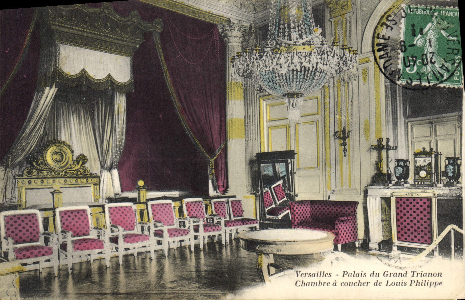 CPA Versailles Palais du Grand Trianon Chambre a coucher de Louis Philippe 
