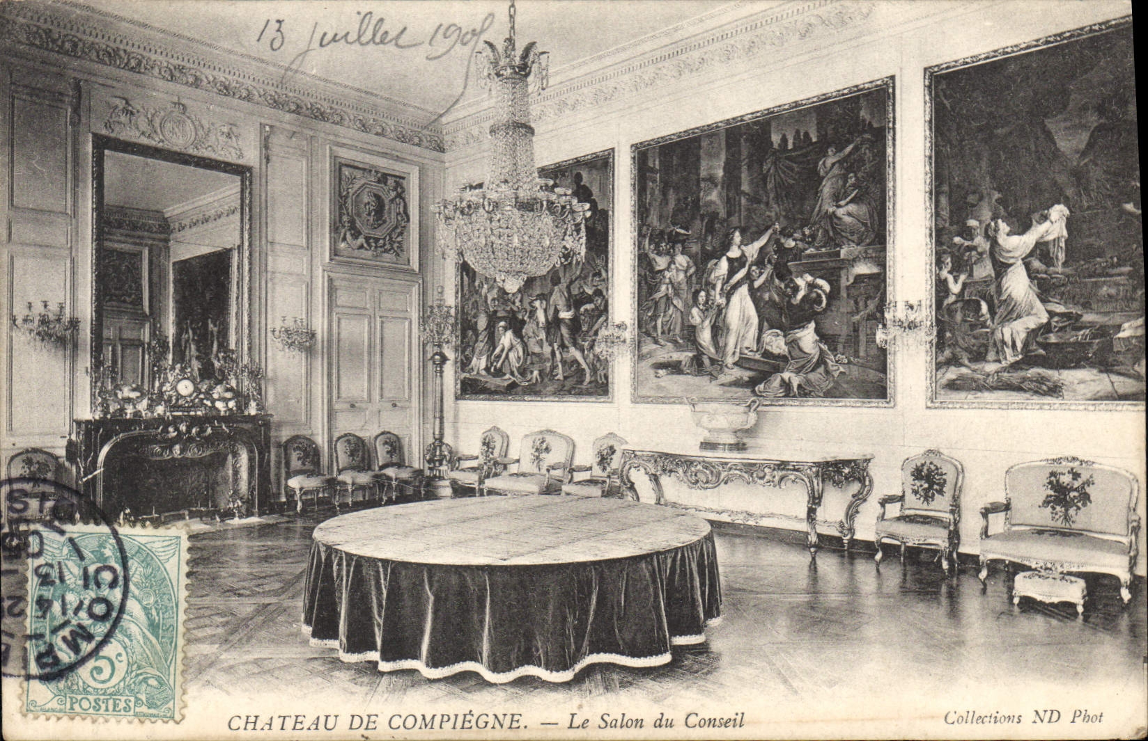 CPA Chateau de Compiegne Le Salon du Conseil 