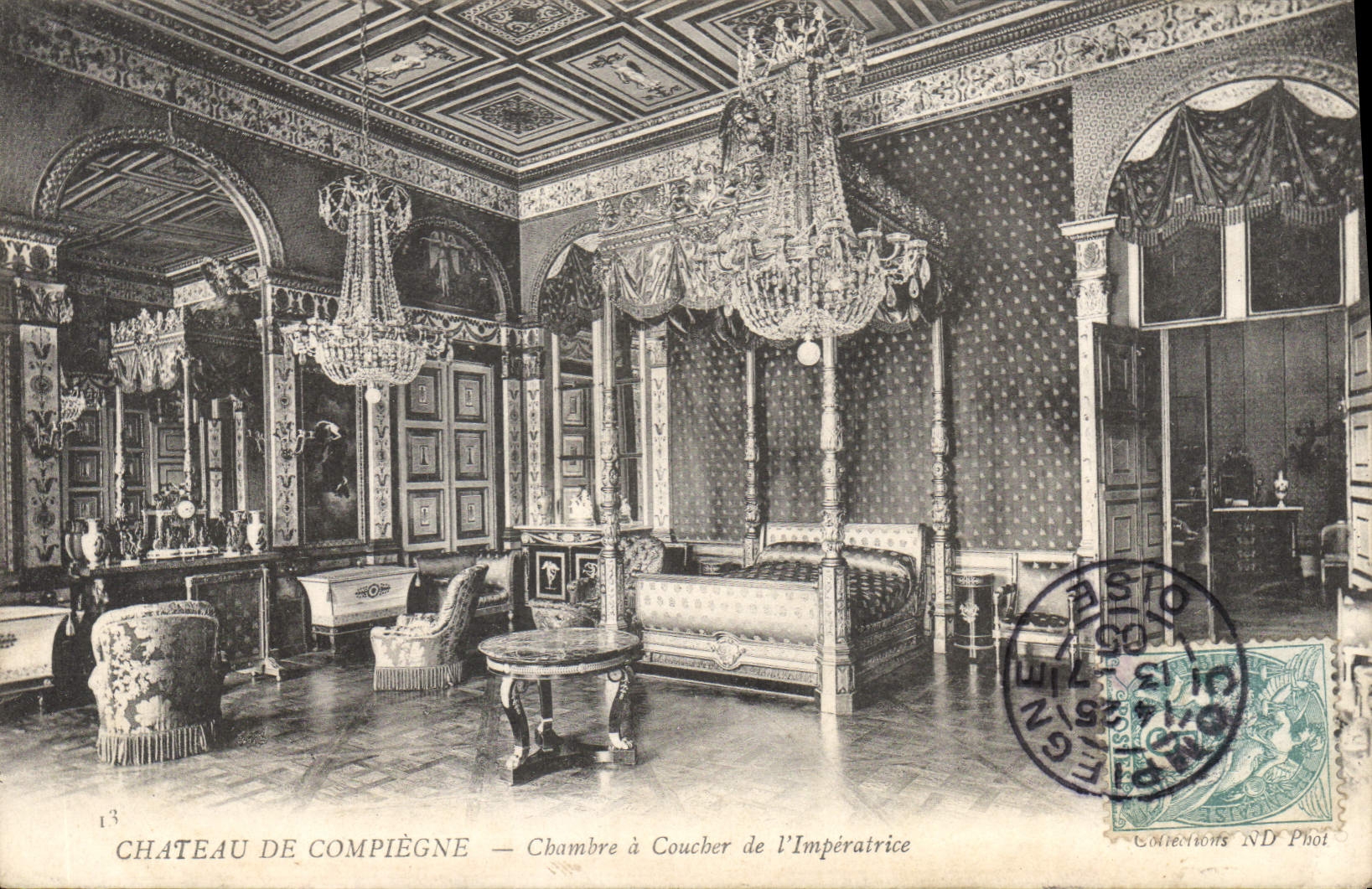 CPA Chateau de Compiegne Chambre a Coucher de l'Imperatrice 