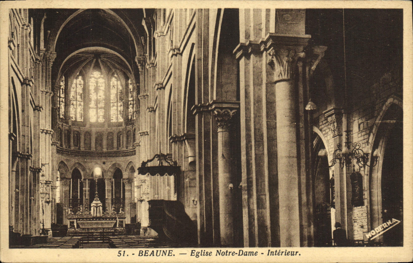 CPA Beaune Eglise Notre Dame Interieur 