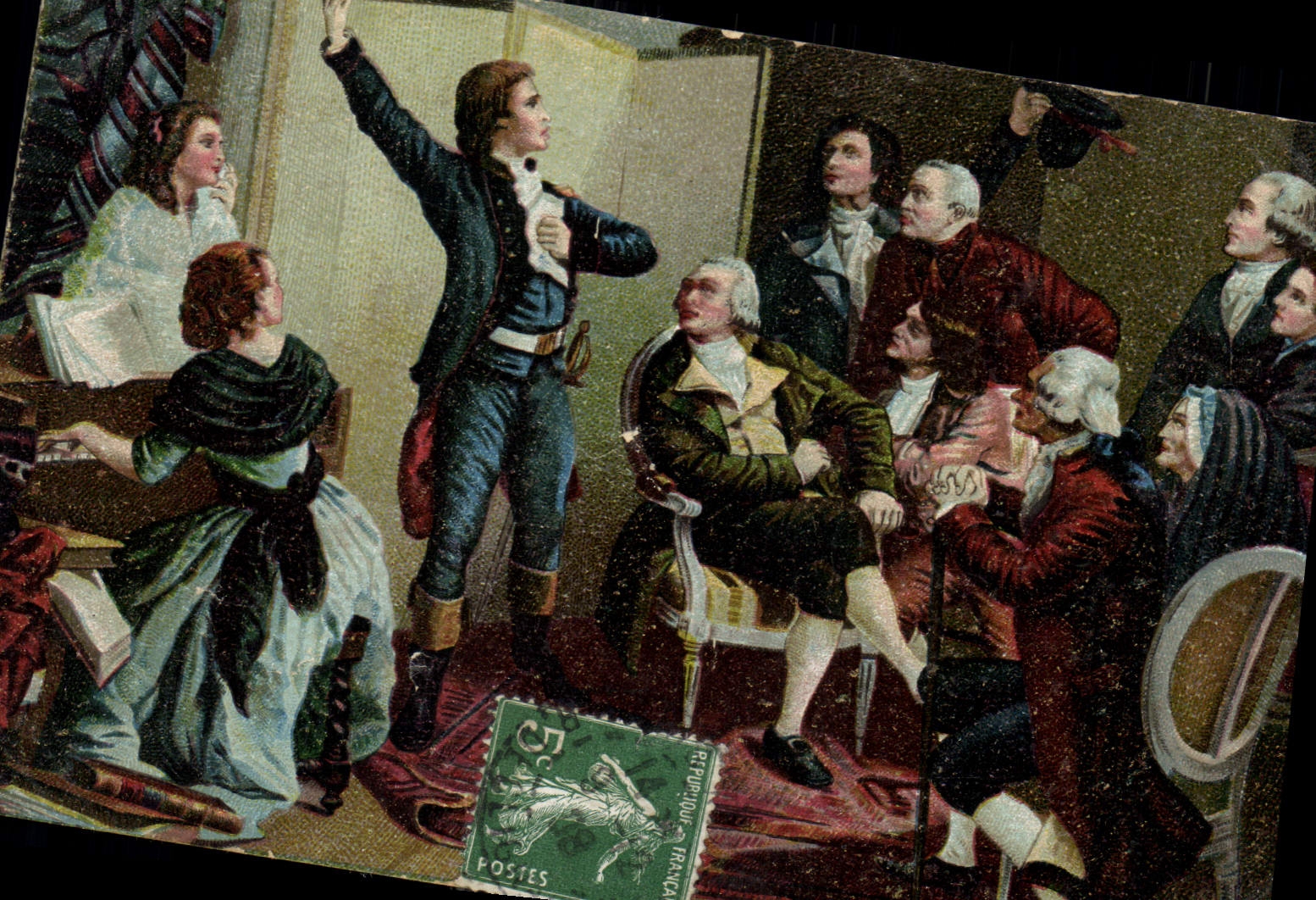 CPA Rouget de Lisle chantant La Marseillaise