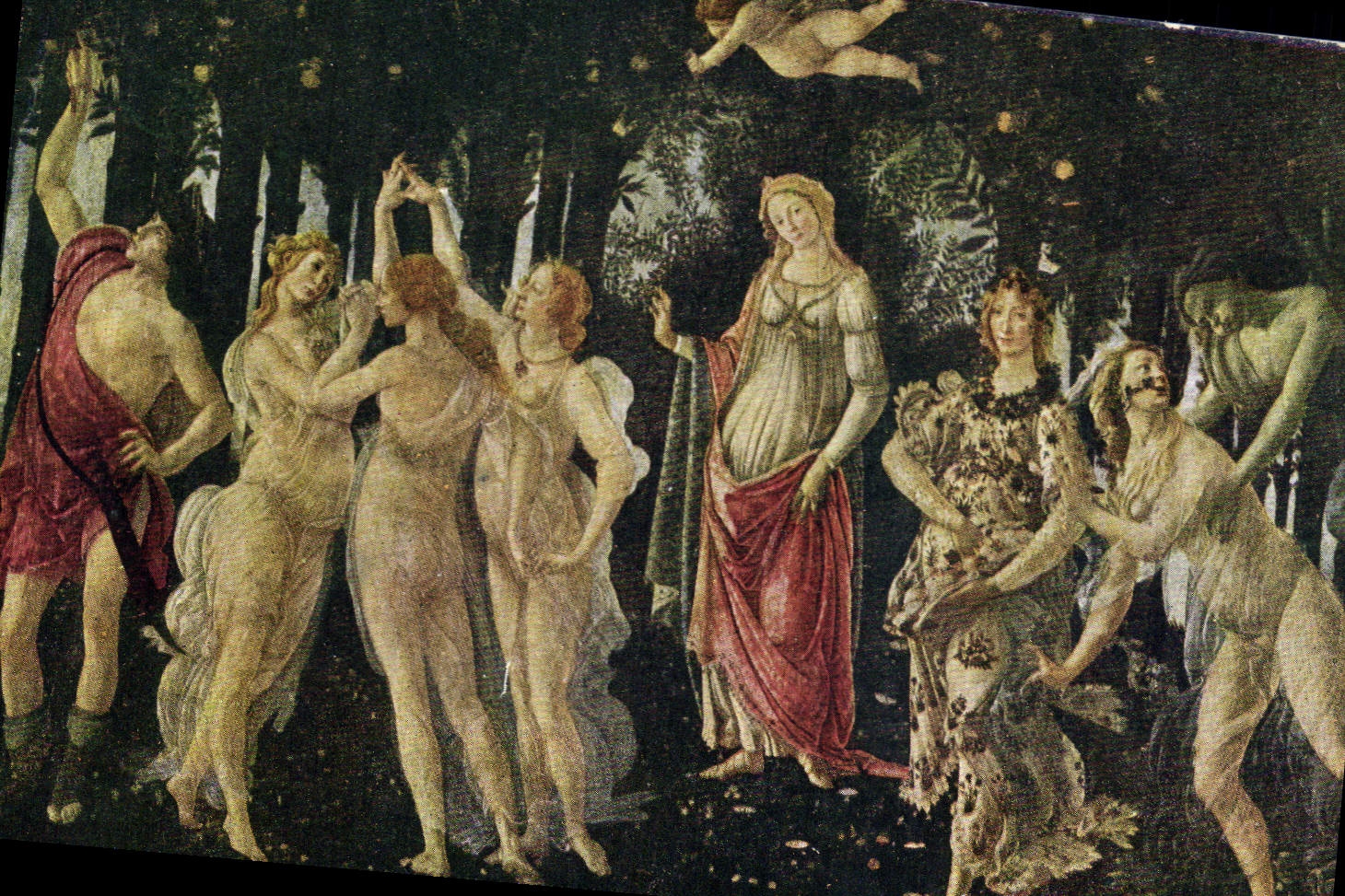 CPA Botticelli La Primavera Firenze Galeria degli