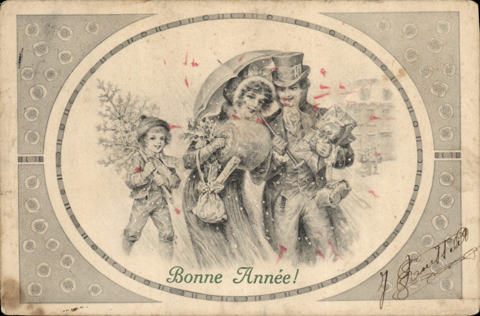 CPA Bonne annee