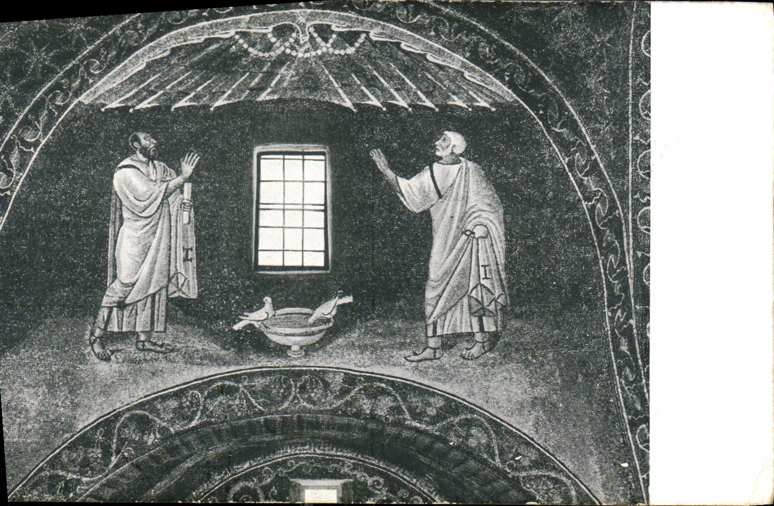 CPA Ravenne Mausoleo di Galla Placidia Due Apostoli Musaico del V Secolo 