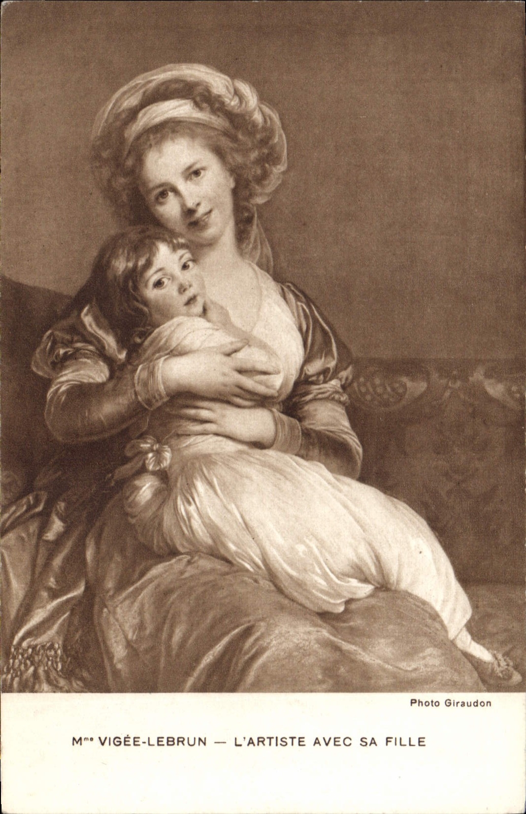 CPA Comite National de l'Enfance Avenue Franklin D Roosvelt Paris M Vigee Lebrun l'Artiste Avec sa F