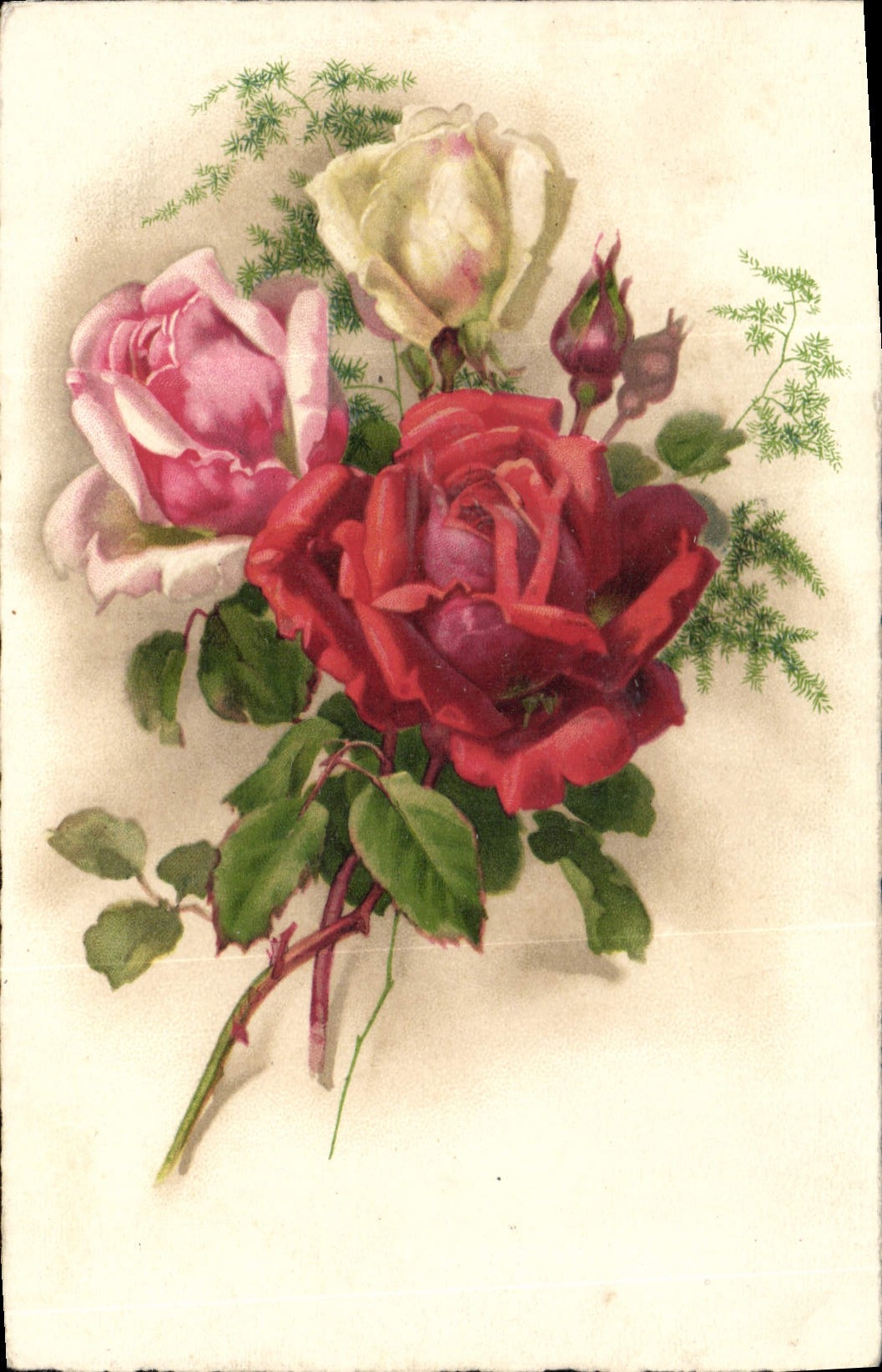 CPA Fantaisie Fleurs