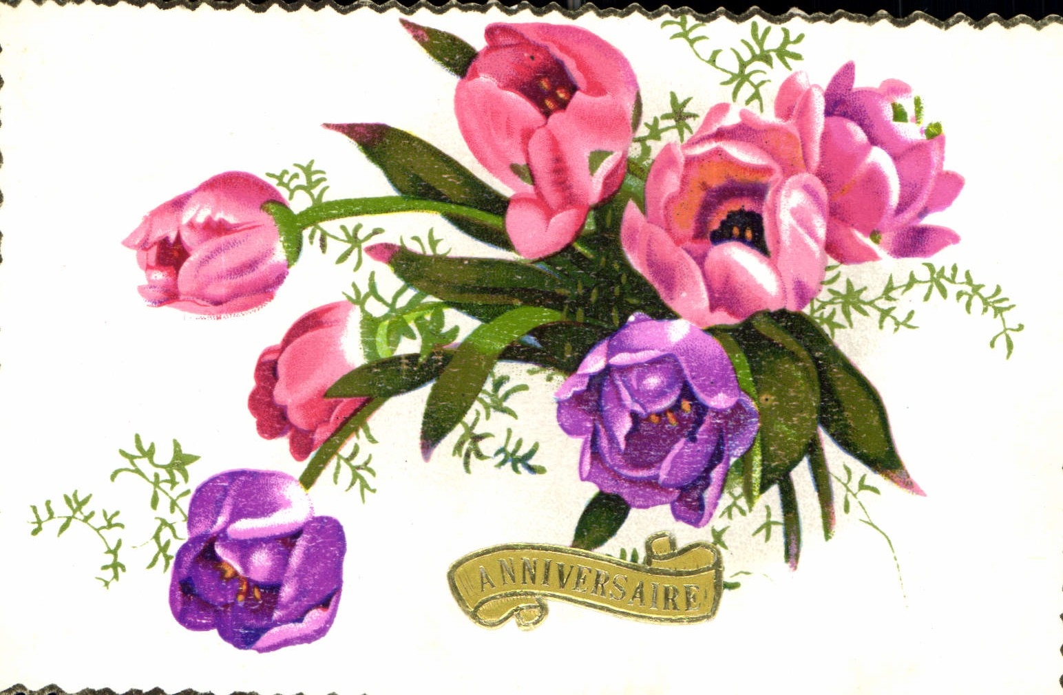 CPA Fantaisie Fleurs