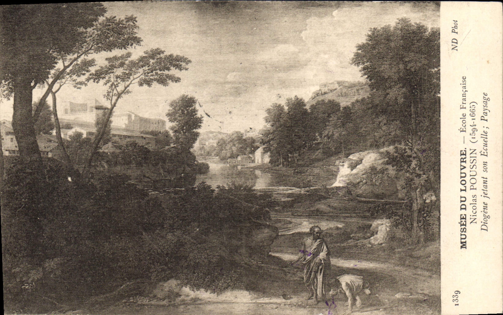 CPA Musee du louvre Poussin Diogene jetant son ecuelle Paysage