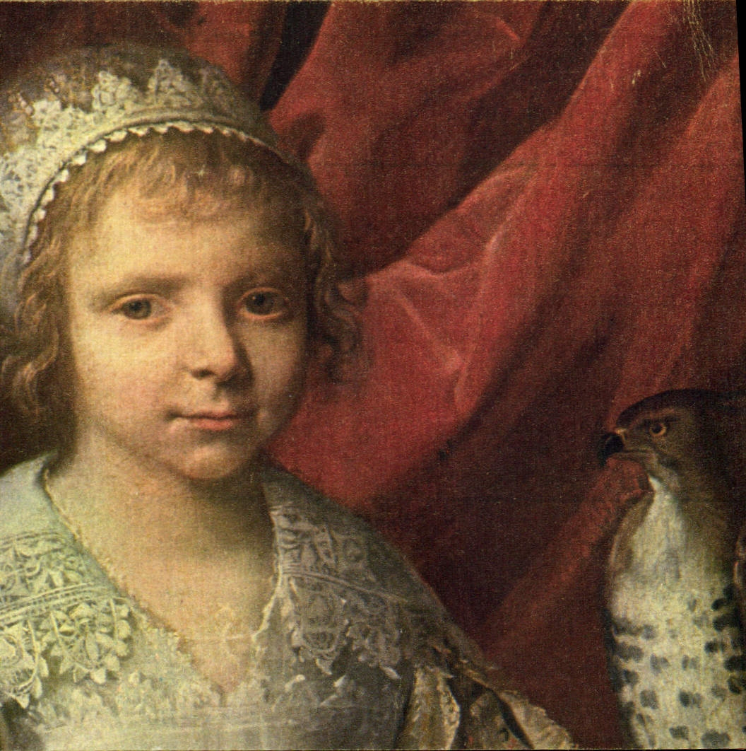 CPA Philippe de Champaigne La fillette au faucon detail Musee du Louvre