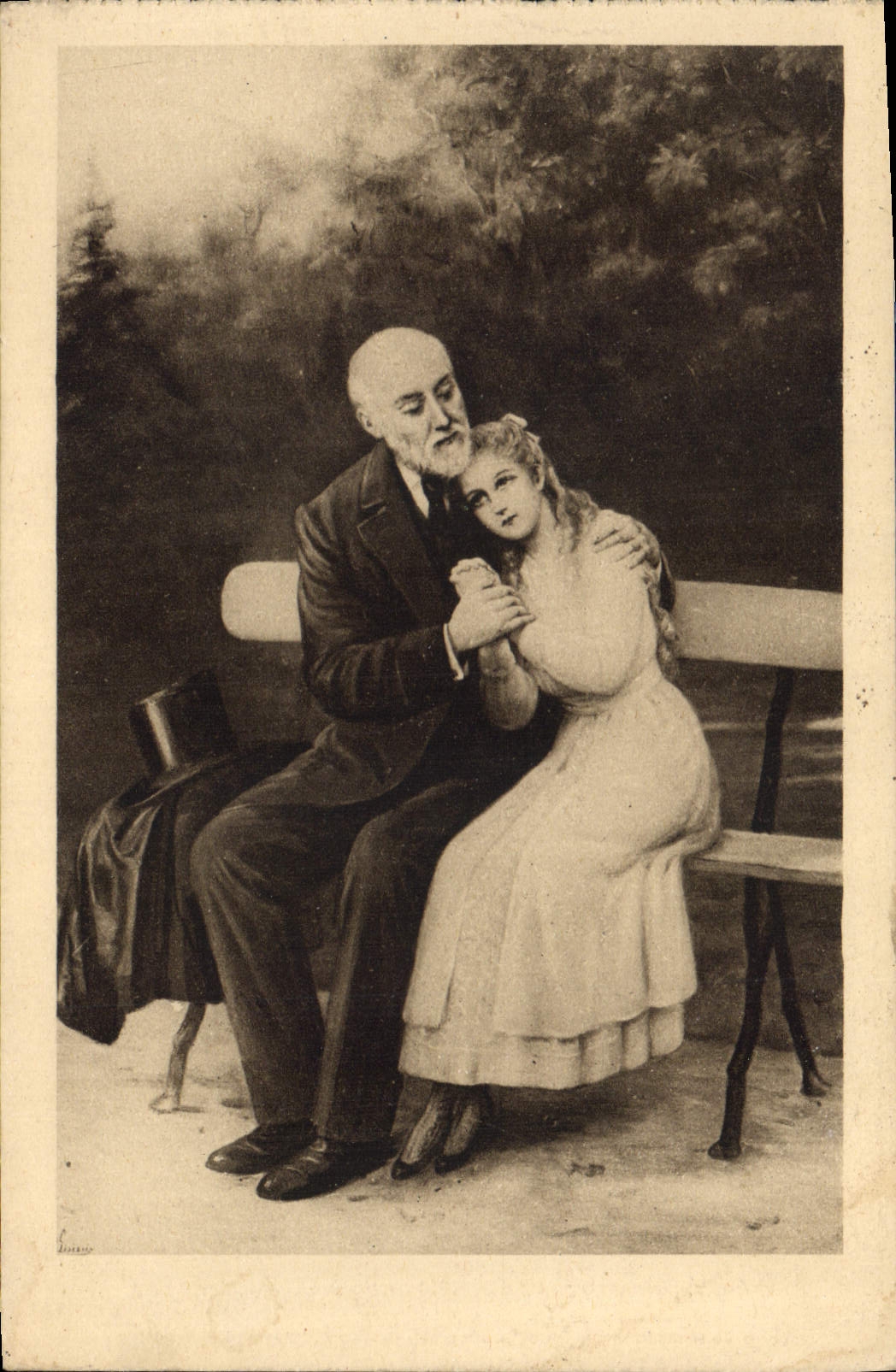 CPA La Bienheureuse Therese demande a son Pere la permission d'entrer su Carmel 