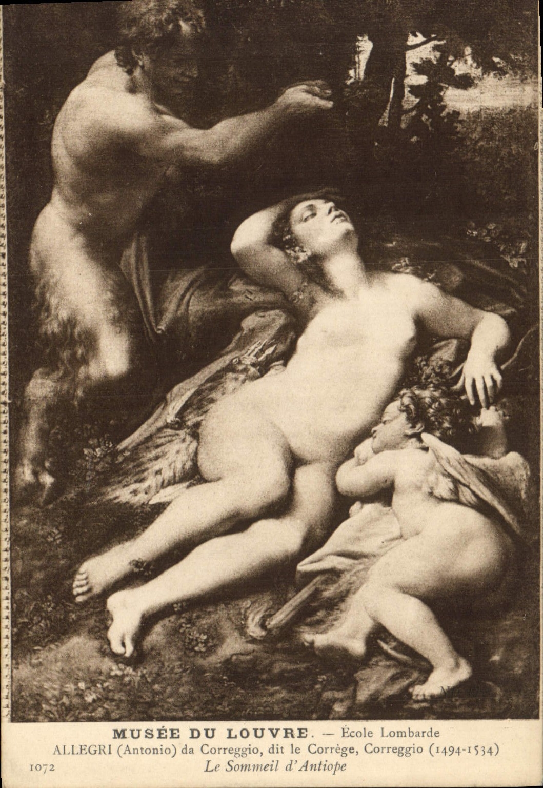 CPA Musee du Louvre Allegri Antonio da Correggio dit le Correge Le Sommeil d'Antiope 
