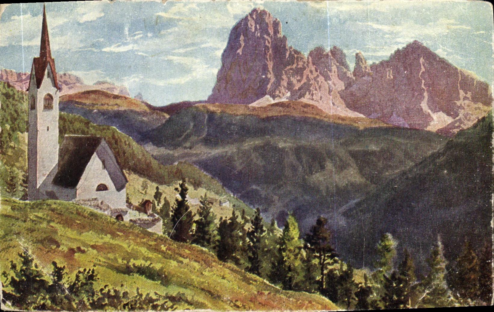 CPA Bei St Uirich Grodnerthal Original v L Steiner 