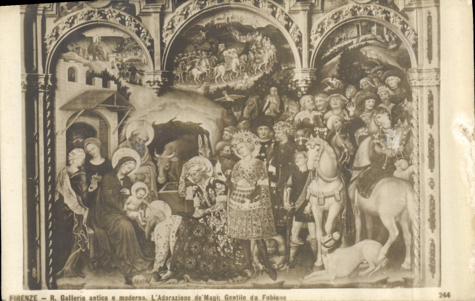 CPA Firenze R Galleria L'Adararione de Magi 