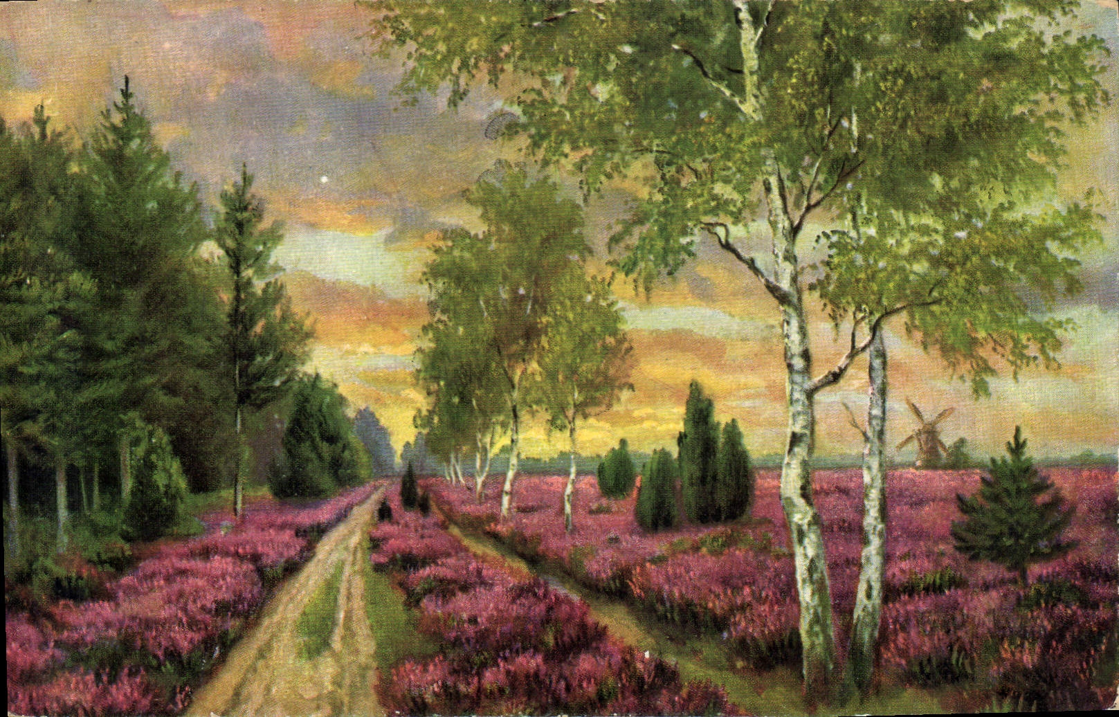 CPA Paysage Moulin a vent