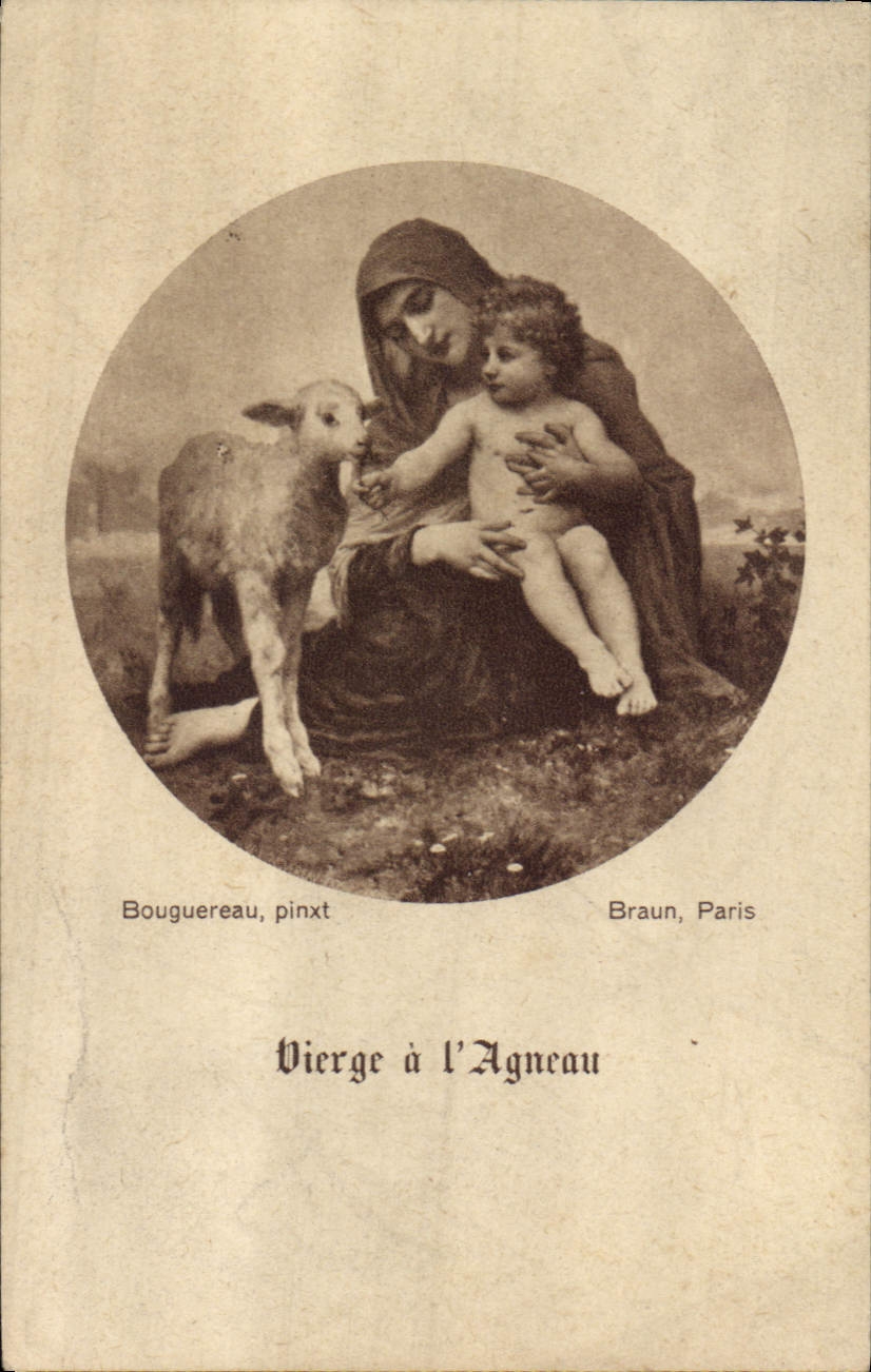 Image Bouguereau Braun Paris Vierge a l'Angeau