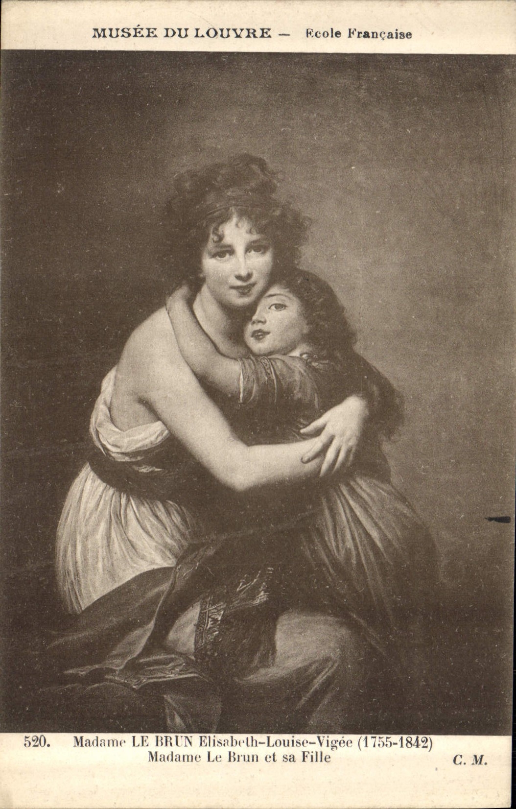 CPA Madame le Brun Elisabeth Louise Vigee Msame Le Brun et sa Fille 