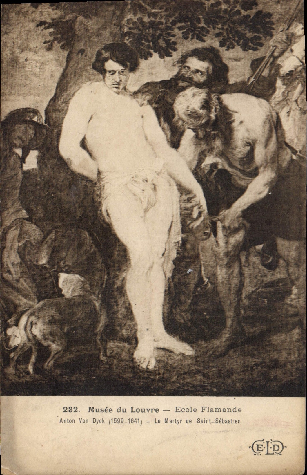 CPA Musee de Louvre Ecole Flamande Le Martyr de Saint Sebastien 