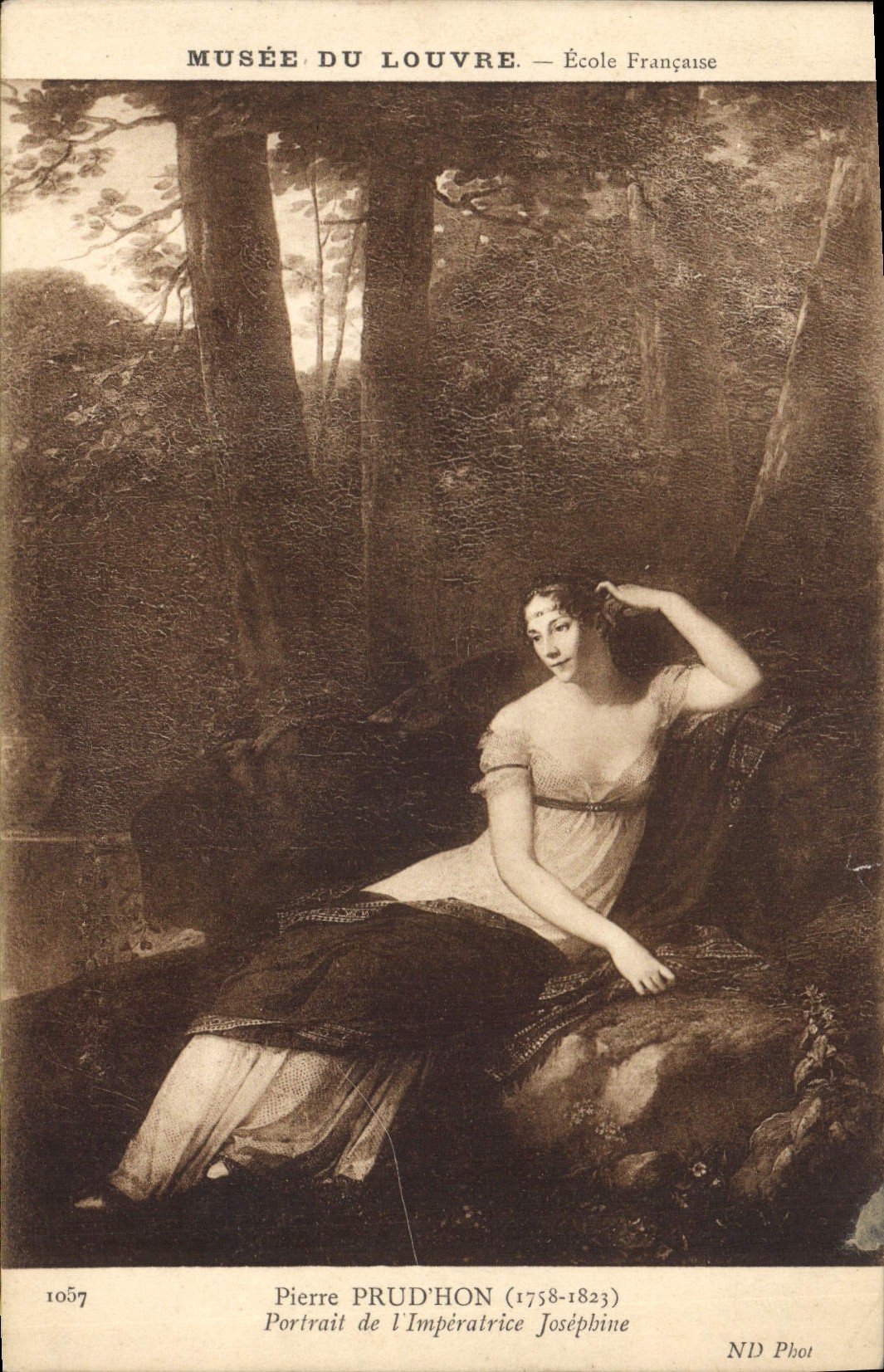 CPA Musee du Louvre Ecole Francaise Pierre Prudhon Portrait de l'Imperatrice Josephine