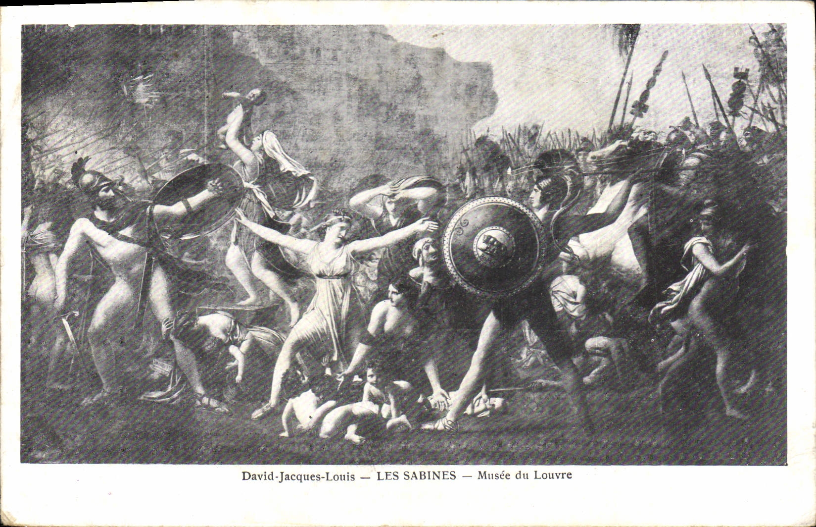 CPA David Kacques Louis Les Sabines Musee du Louvre 