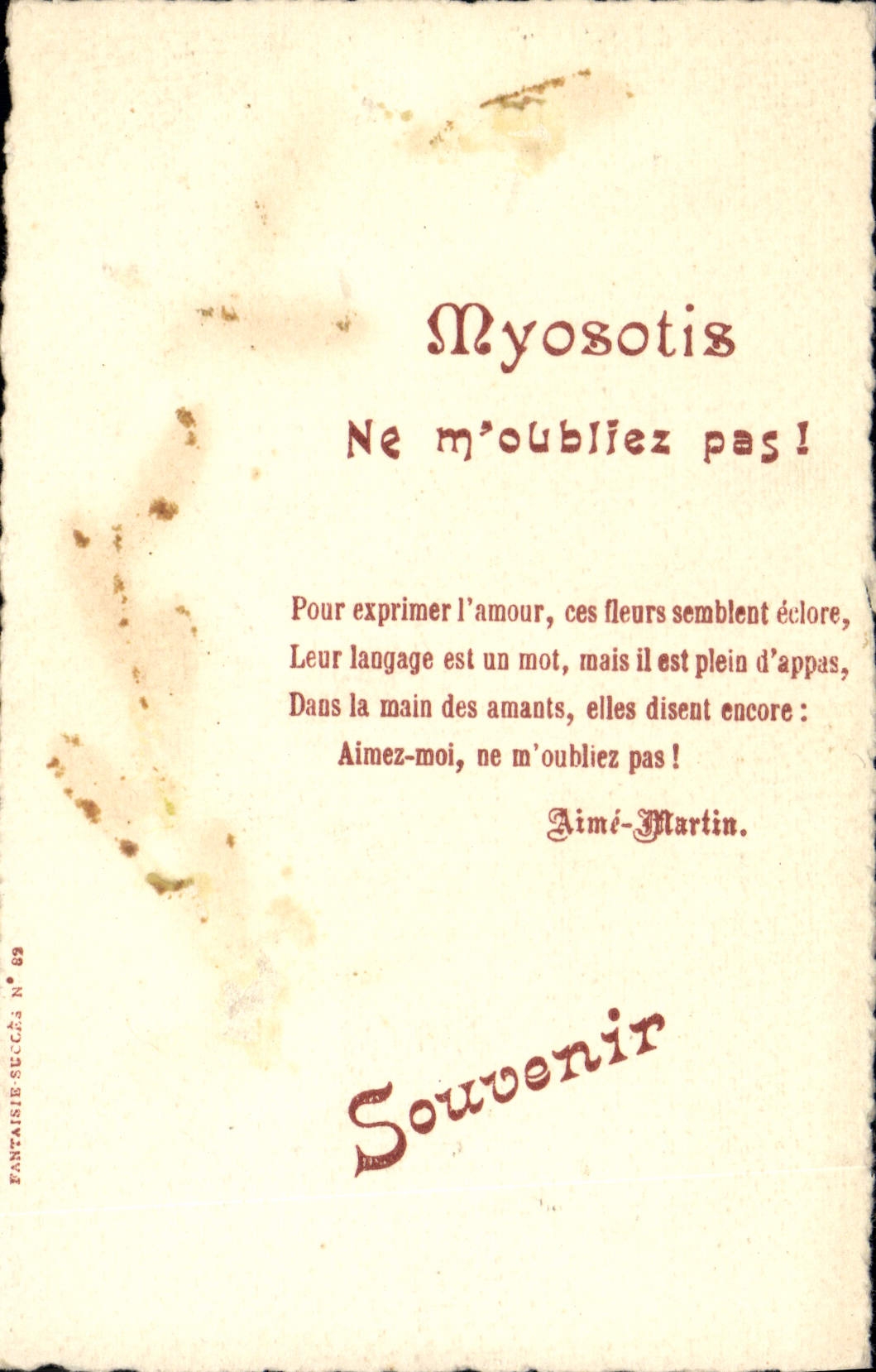 CPA Myosotis Ne m'oubliez pas 