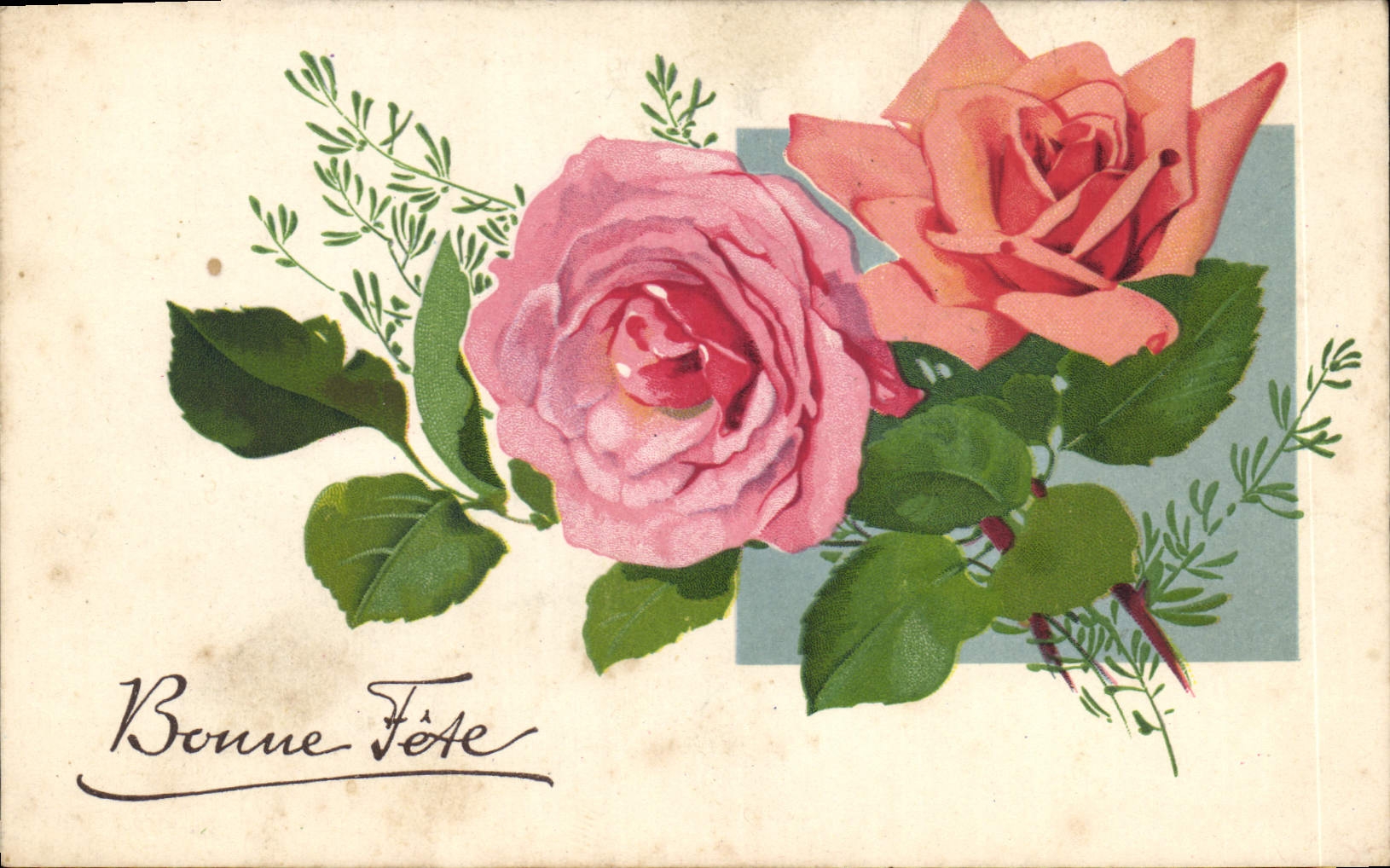 CPA Bonne Fete Fleurs