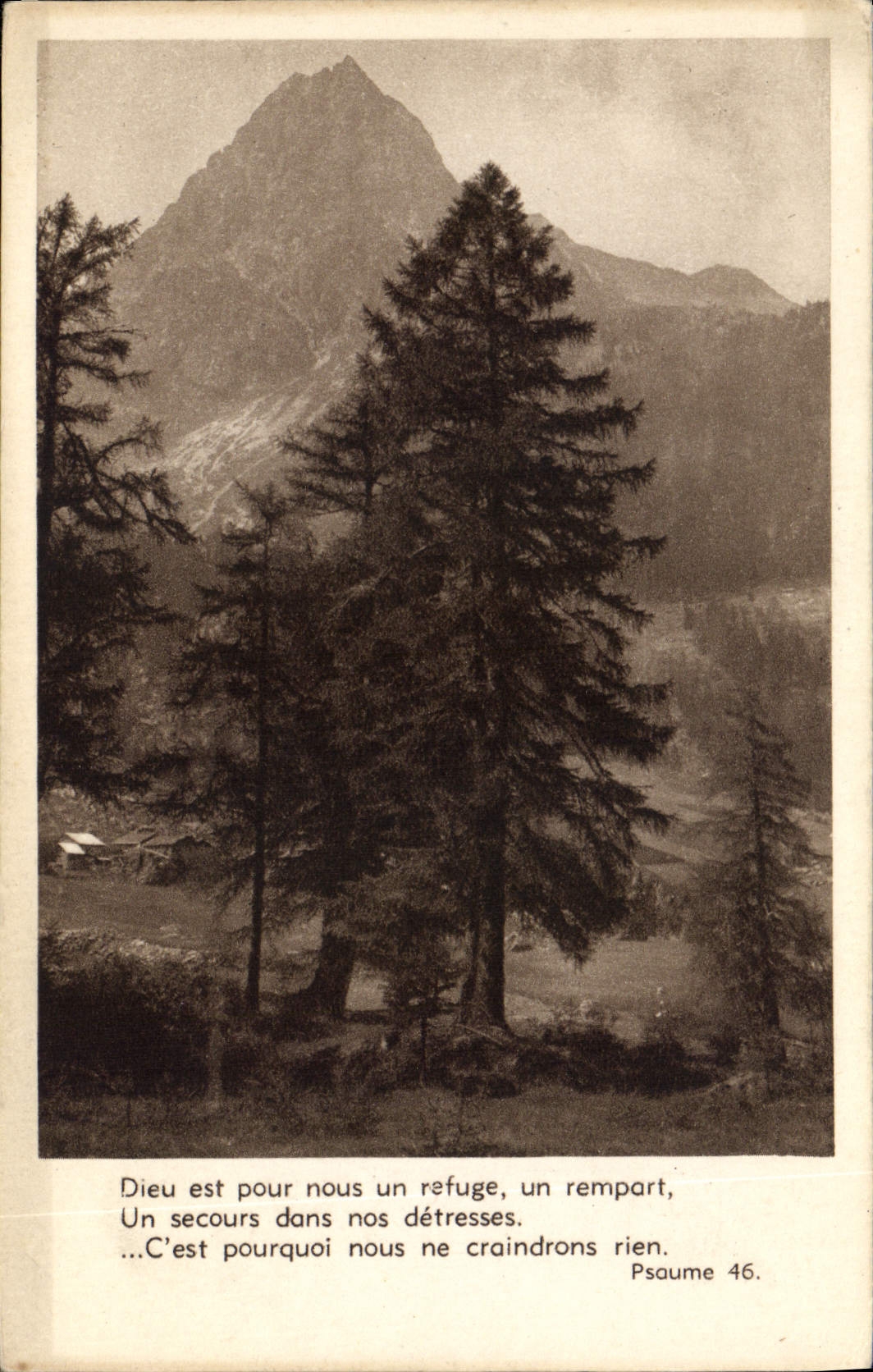 CPA Dieu est pour nous un refuge un rempart Un secours dans nos detresses 