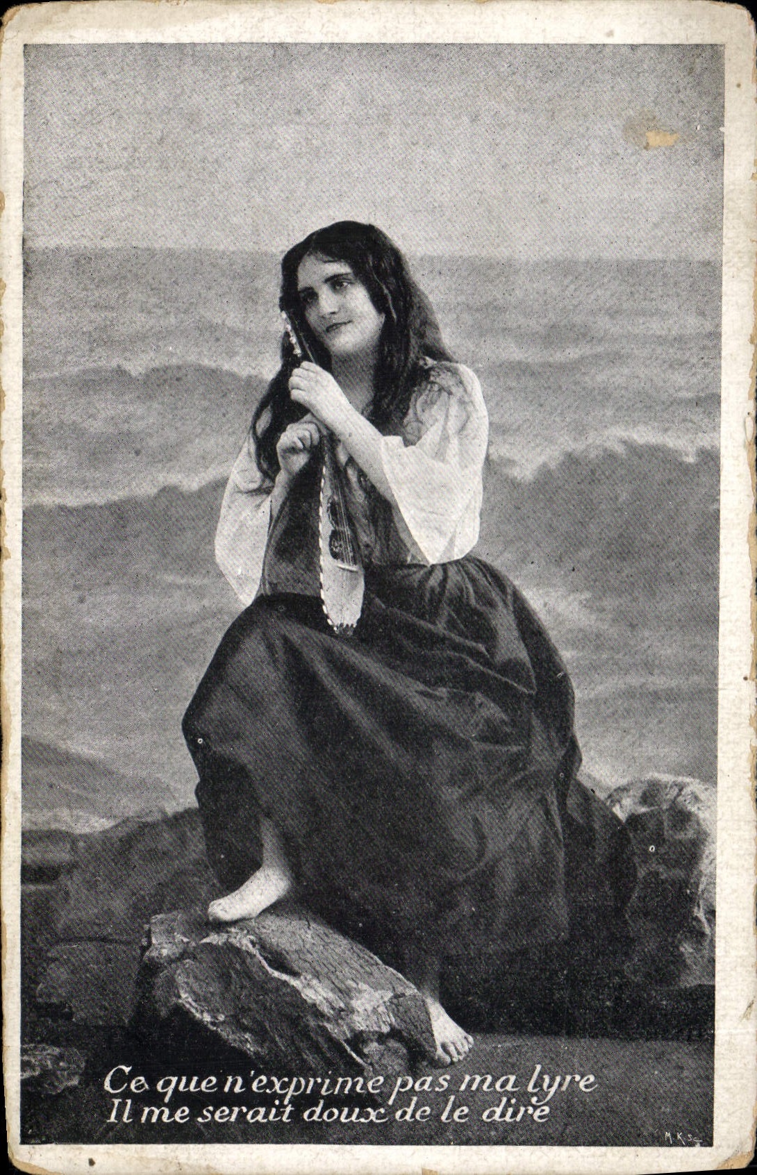 CPA Ce que n'Exprine pas ma lyre Il me serait doux de le dive 